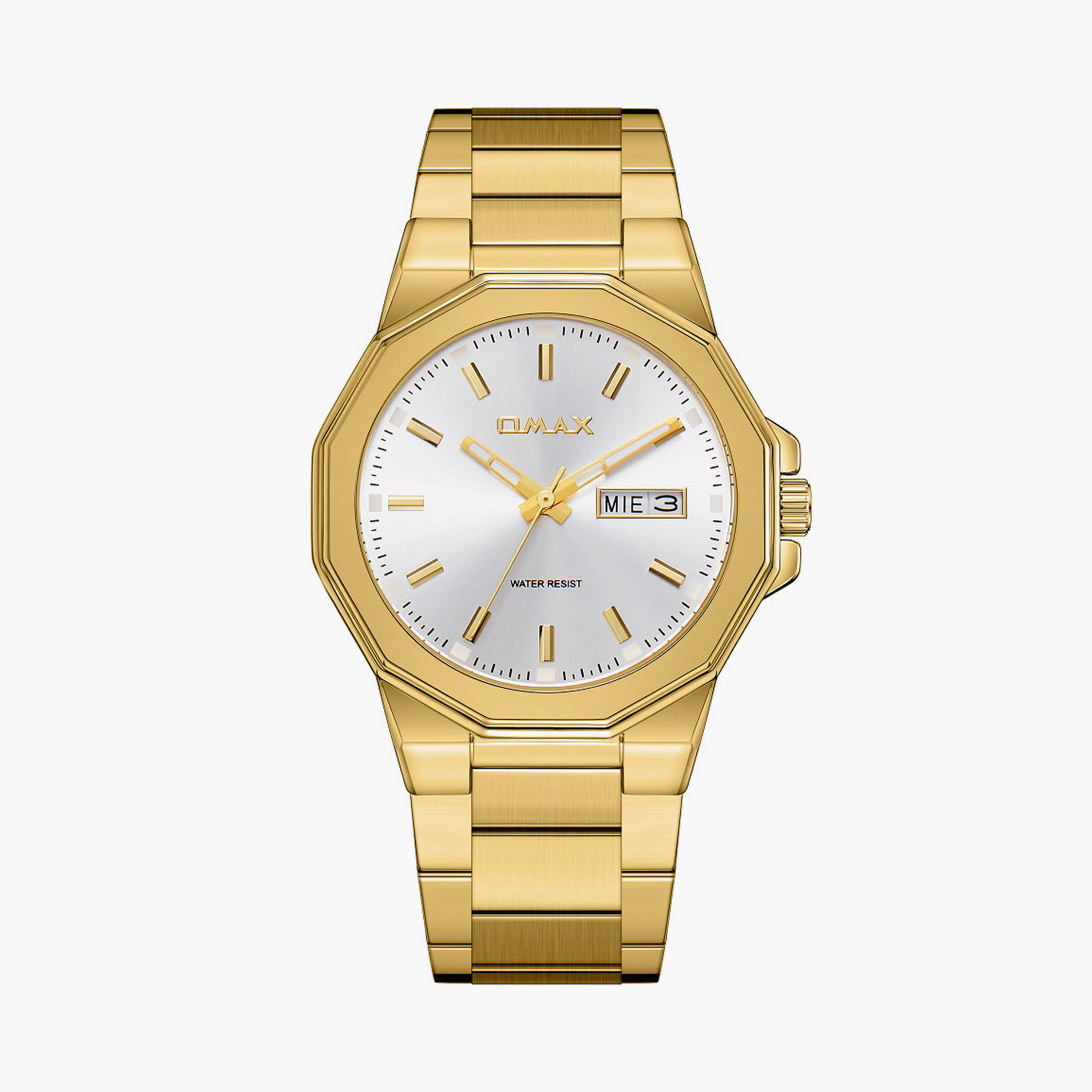 أوماكس- ساعة تناظرية   للرجال  سوار معدني  لون ذهبي   40مم | SQ-AT003G31I-men-watchesandjewellery-watches-image-1
