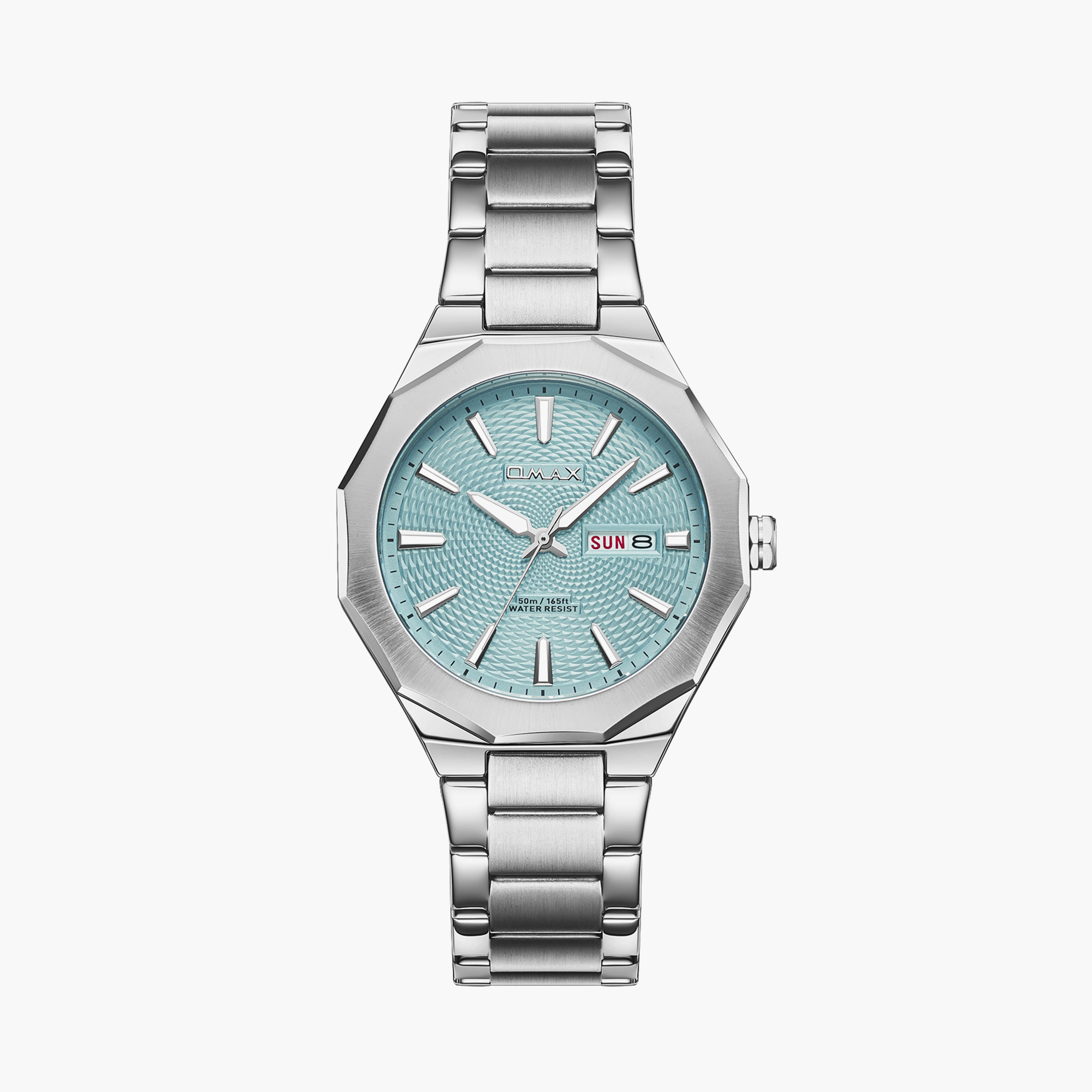 Omax Men's 42MM Silver Analog Metal Strap Watch | 00BFD001I004-men-watchesandjewellery-watches-image-1