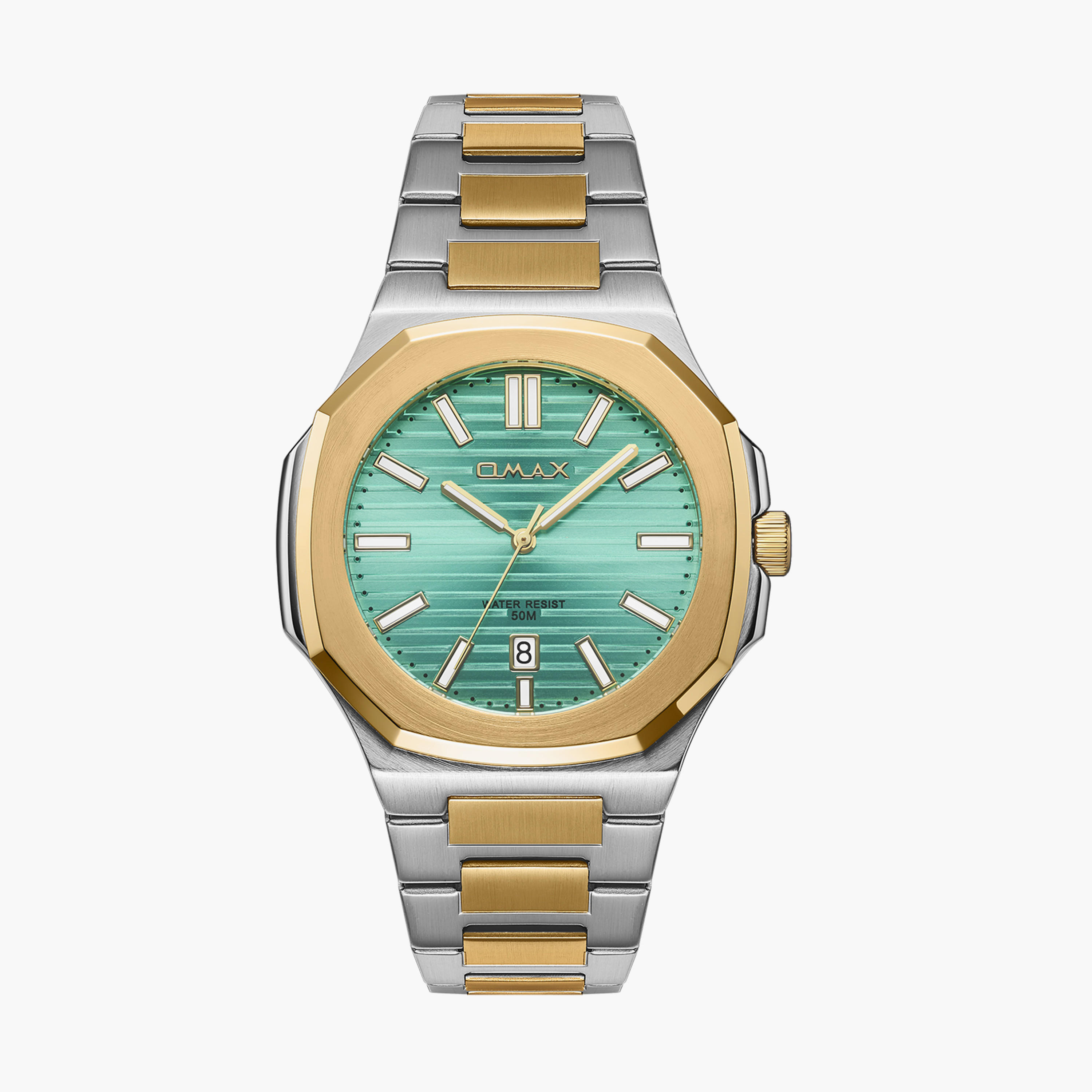 Omax Men's 42MM Dual Tone Analog Metal Strap Watch | 00BFD003A002-men-watchesandjewellery-watches-image-1