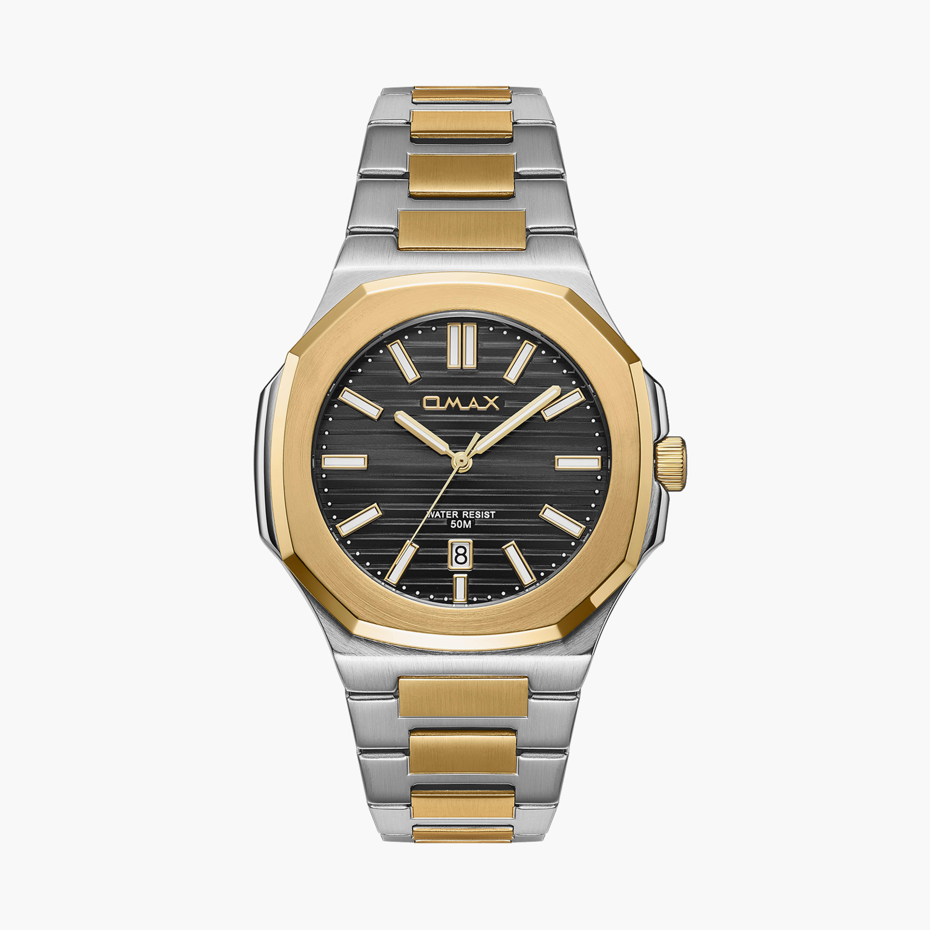أوماكس- ساعة تناظرية   للرجال  سوار معدني  لون مزدوج   42مم | 00BFD003A002-men-watchesandjewellery-watches-image-1