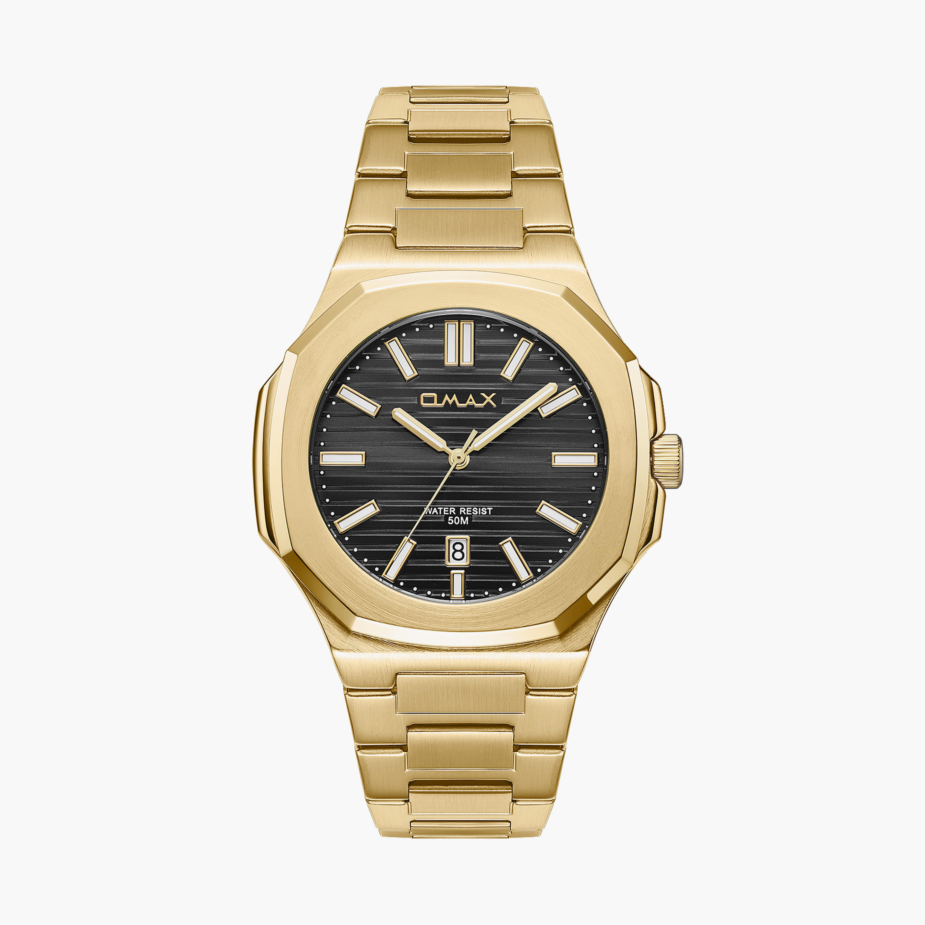 أوماكس- ساعة تناظرية   للرجال  سوار معدني  لون ذهبي   42مم | 00BFD003D002-men-watchesandjewellery-watches-image-1