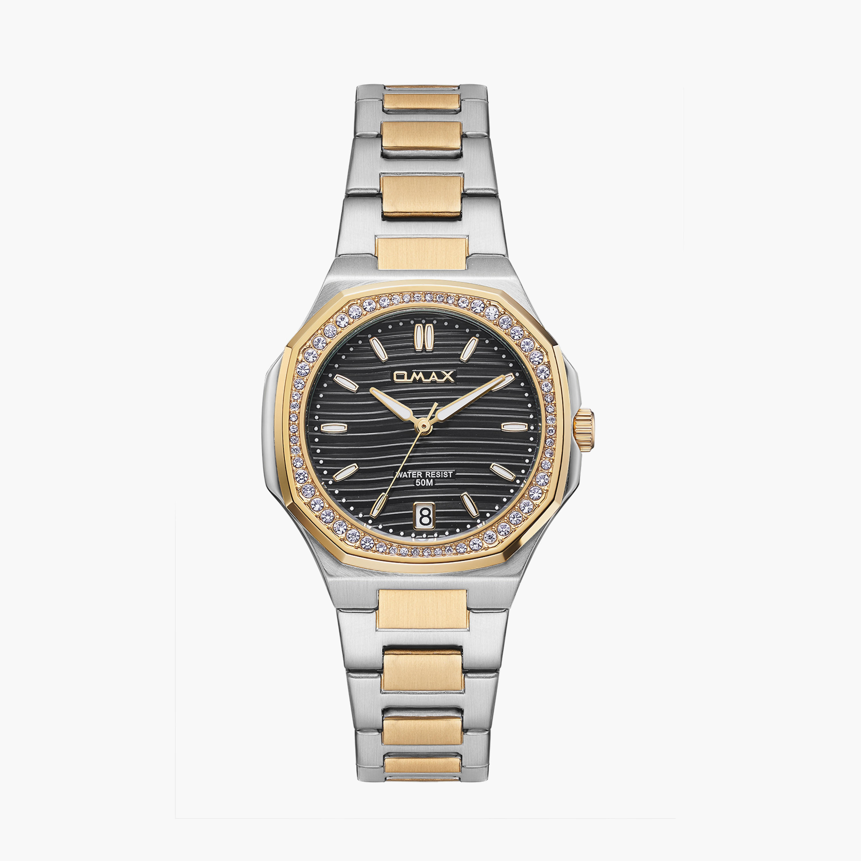 Omax Women's 42MM Dual Tone Analog Metal Strap Watch | 00BFD006A002-women-watchesandjewellery-watches-image-1