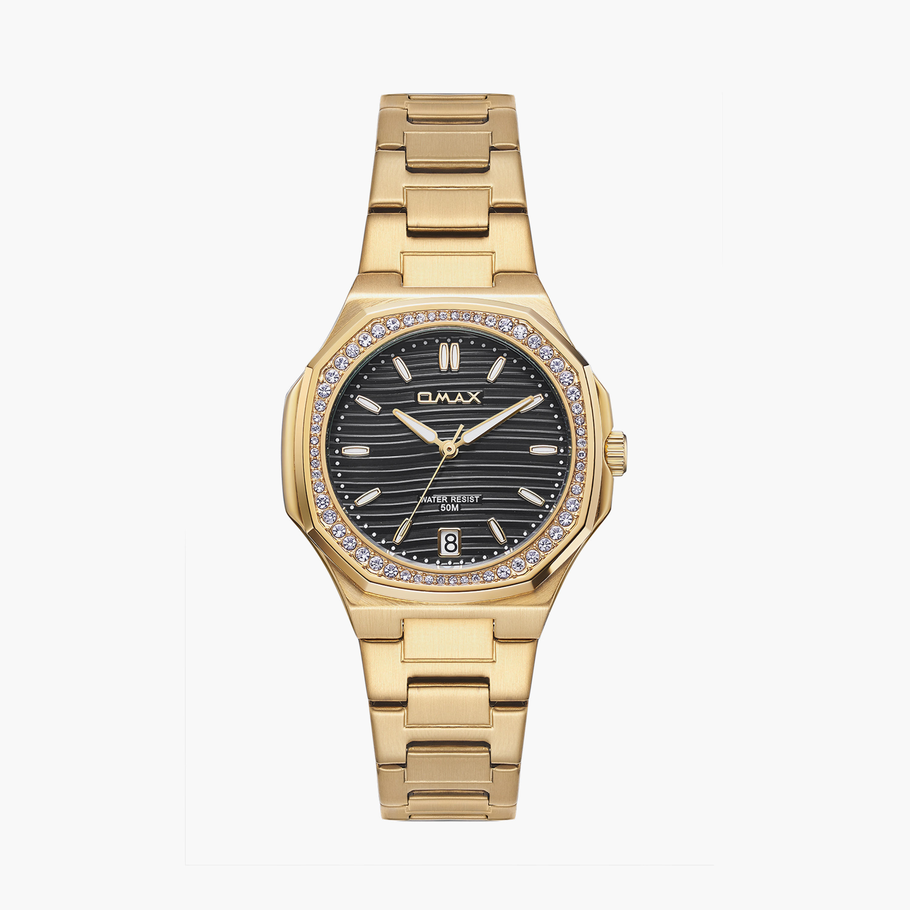 أوماكس- ساعة تناظرية   للنساء  سوار معدني  لون ذهبي   42مم | 00BFD006D002-women-watchesandjewellery-watches-image-1