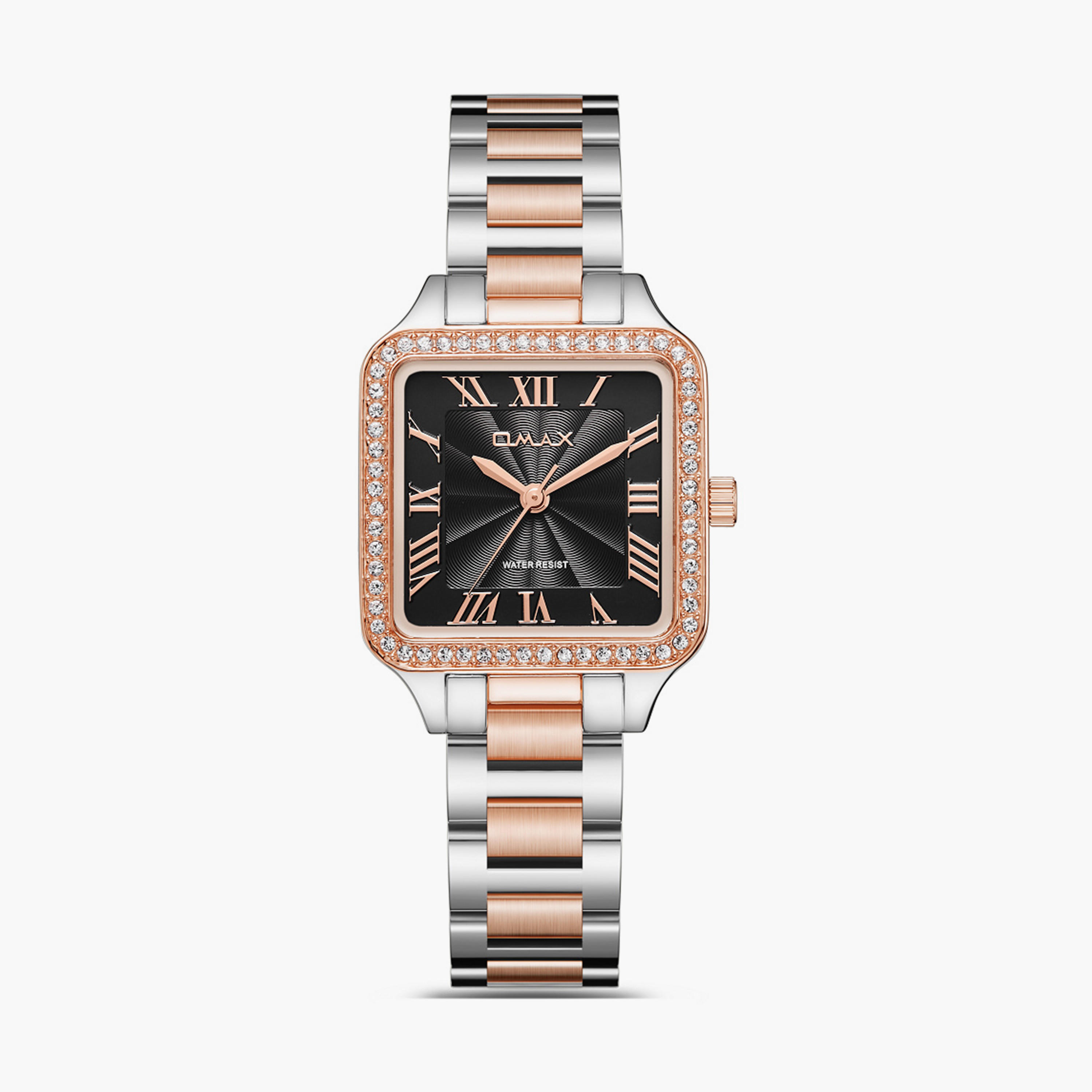 Omax Women's 28MM Gold Analog Metal Strap Watch | SQ-BS002C2SR-women-watchesandjewellery-watches-image-1