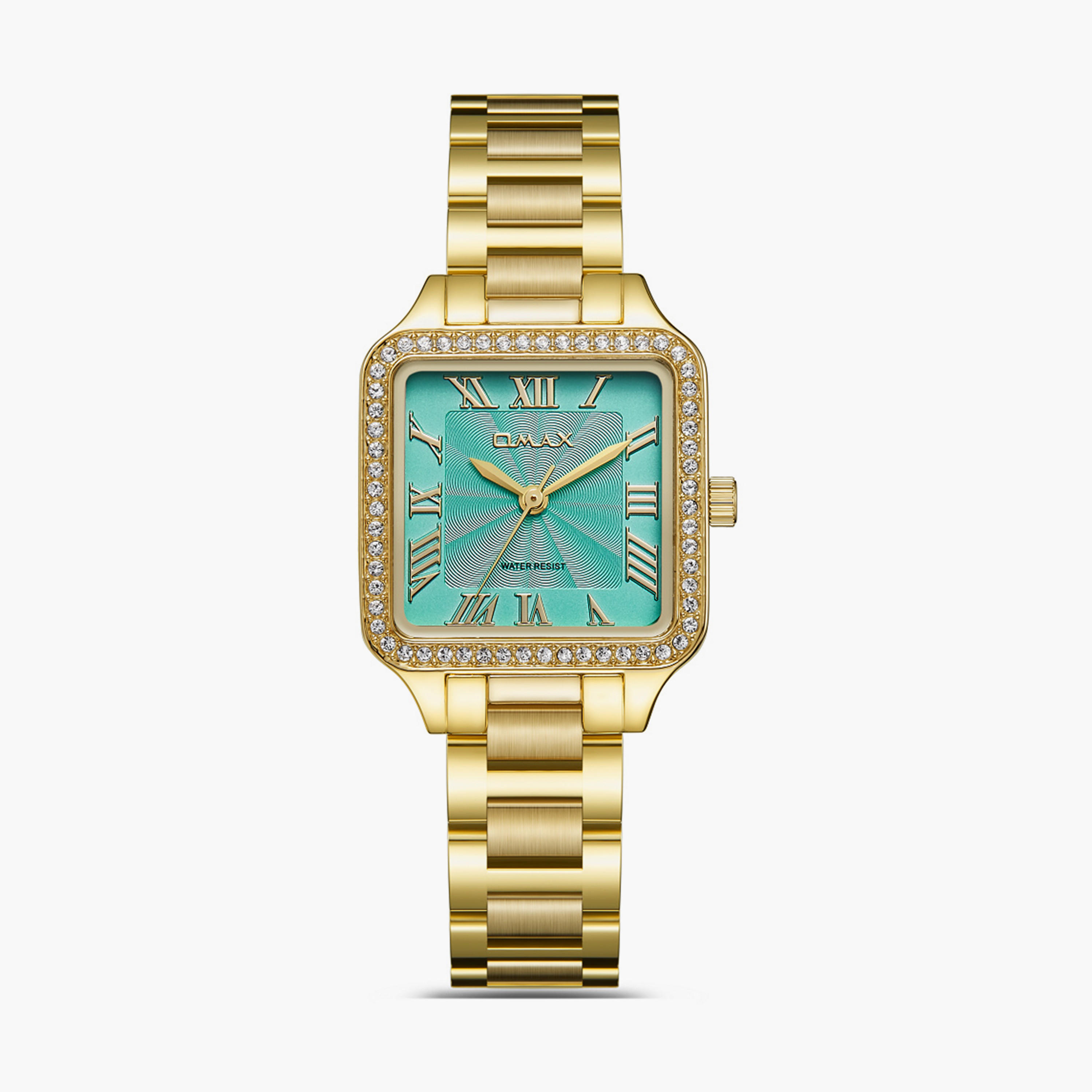Omax Women's 28MM Gold Analog Metal Strap Watch | SQ-BS002GD1R-women-watchesandjewellery-watches-image-1