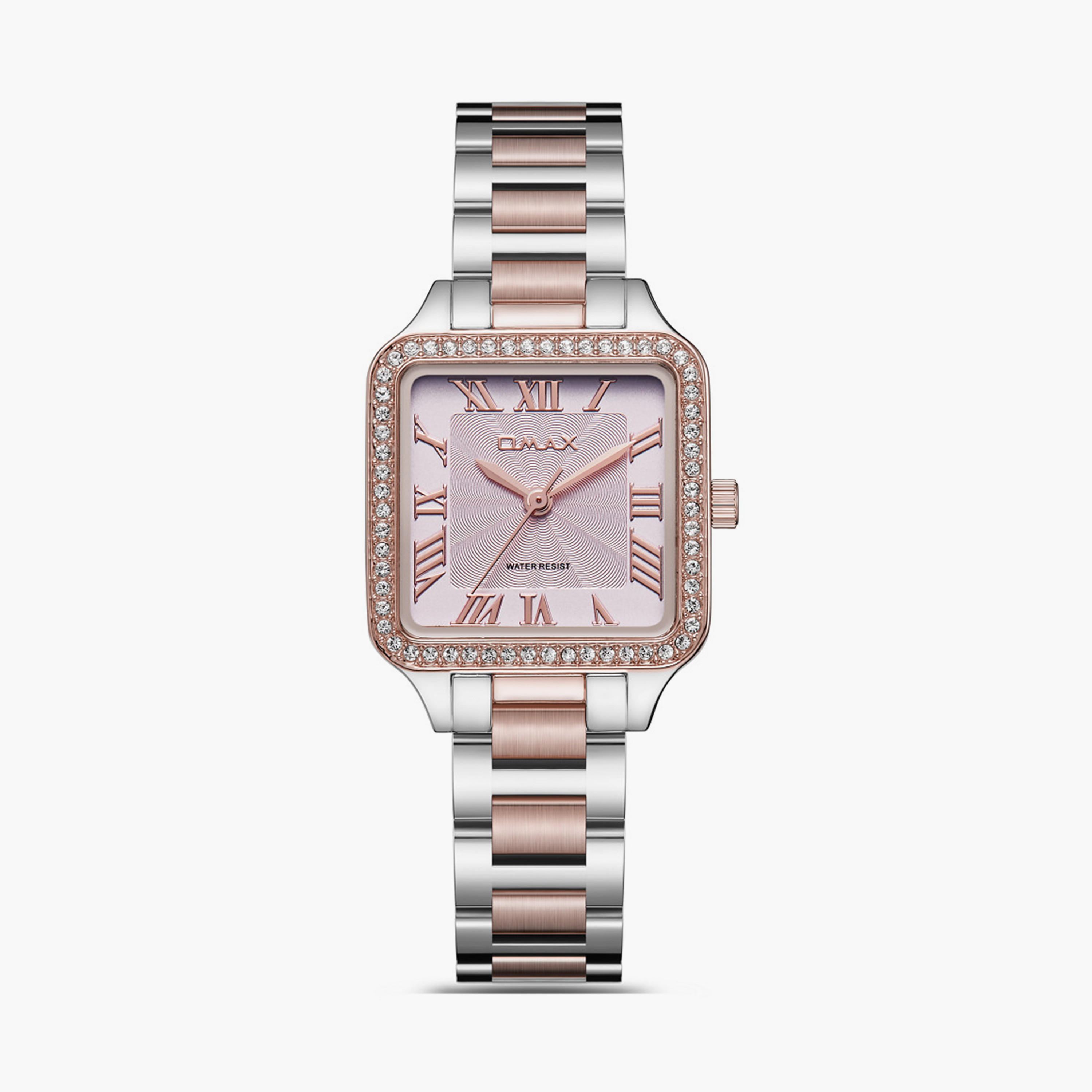 Omax Women's 28MM Gold Analog Metal Strap Watch | SQ-BS002CUSR-women-watchesandjewellery-watches-image-1