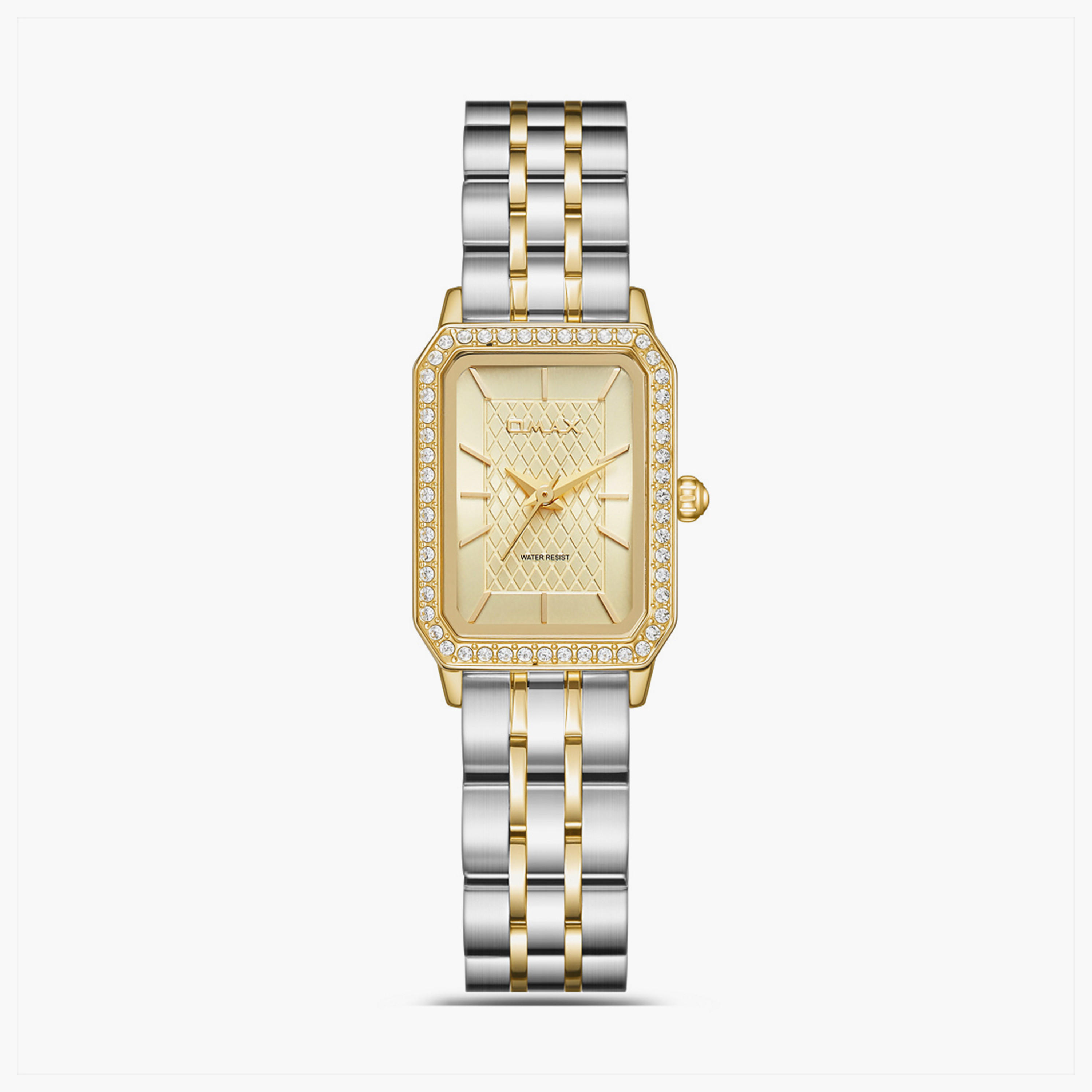 أوماكس- ساعة تناظرية   للنساء  سوار معدني  لون مزدوج   30مم | SQ-BS004T1II-women-watchesandjewellery-watches-image-1