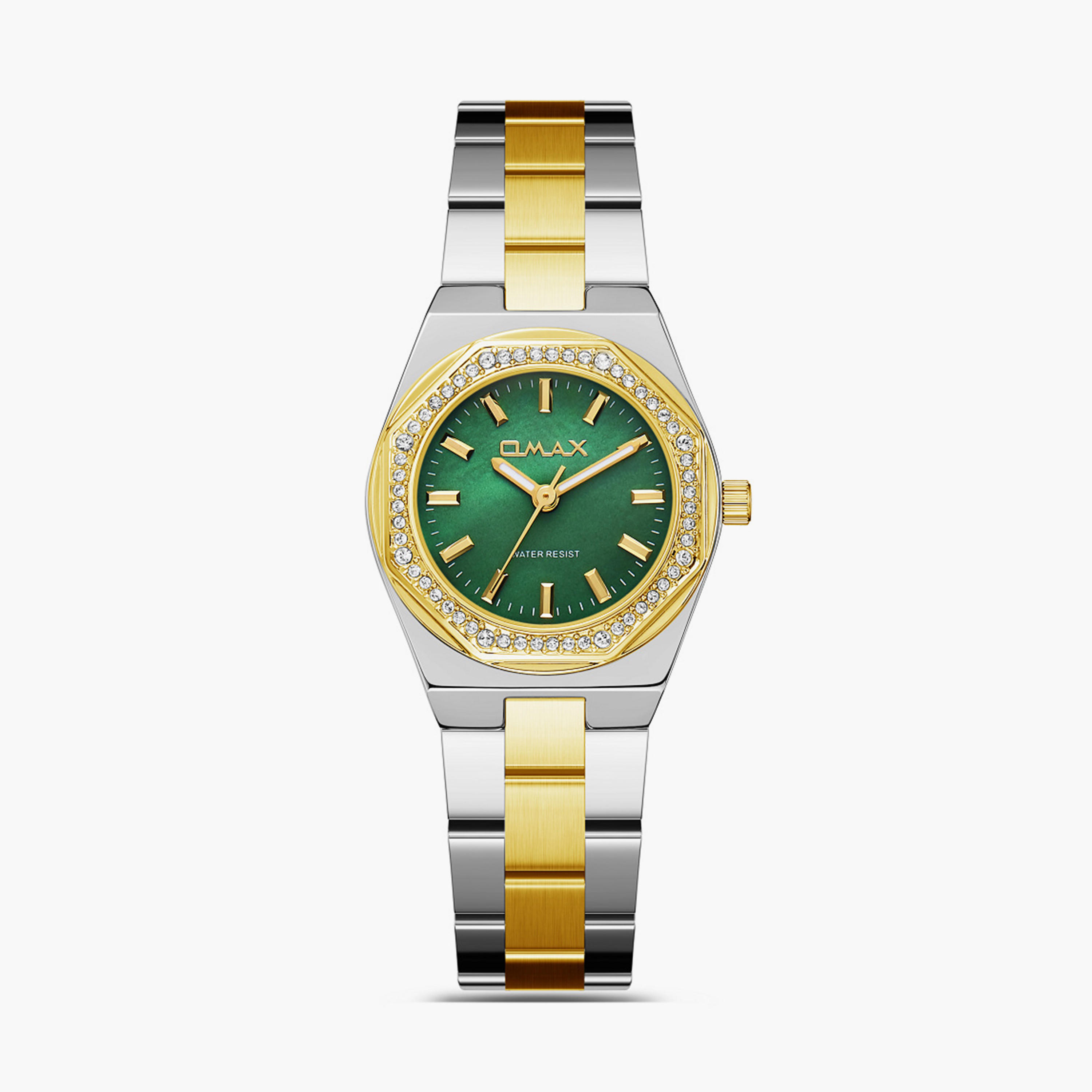Omax Women's 28MM Dual Tone Analog Metal Strap Watch | SQ-BS008T2II-women-watchesandjewellery-watches-image-1