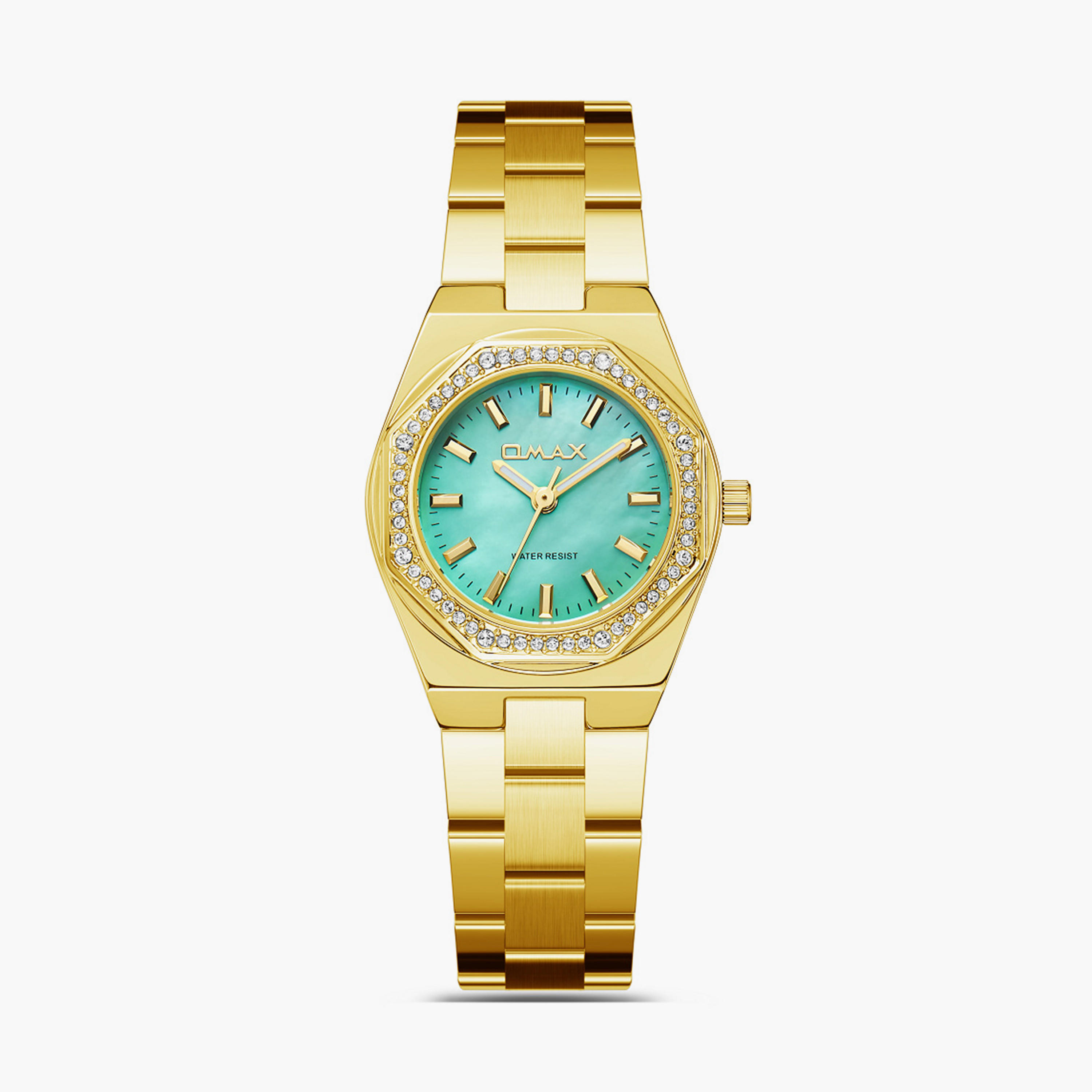 أوماكس- ساعة تناظرية   للنساء  سوار معدني  لون ذهبي   28مم | SQ-BS008G21I-women-watchesandjewellery-watches-image-5