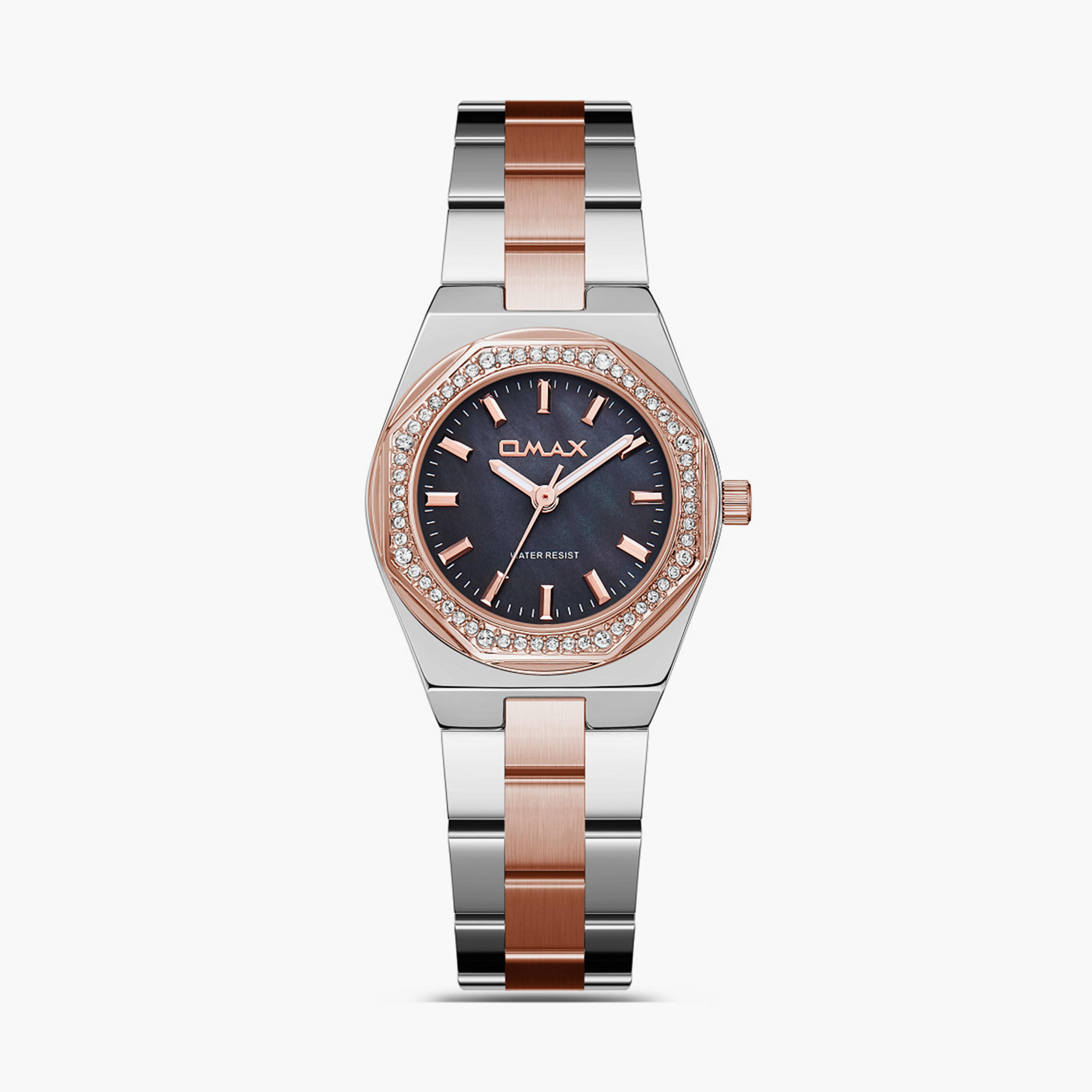 أوماكس- ساعة تناظرية   للنساء  سوار معدني  لون ذهبي   28مم | SQ-BS008C2SI-women-watchesandjewellery-watches-image-1