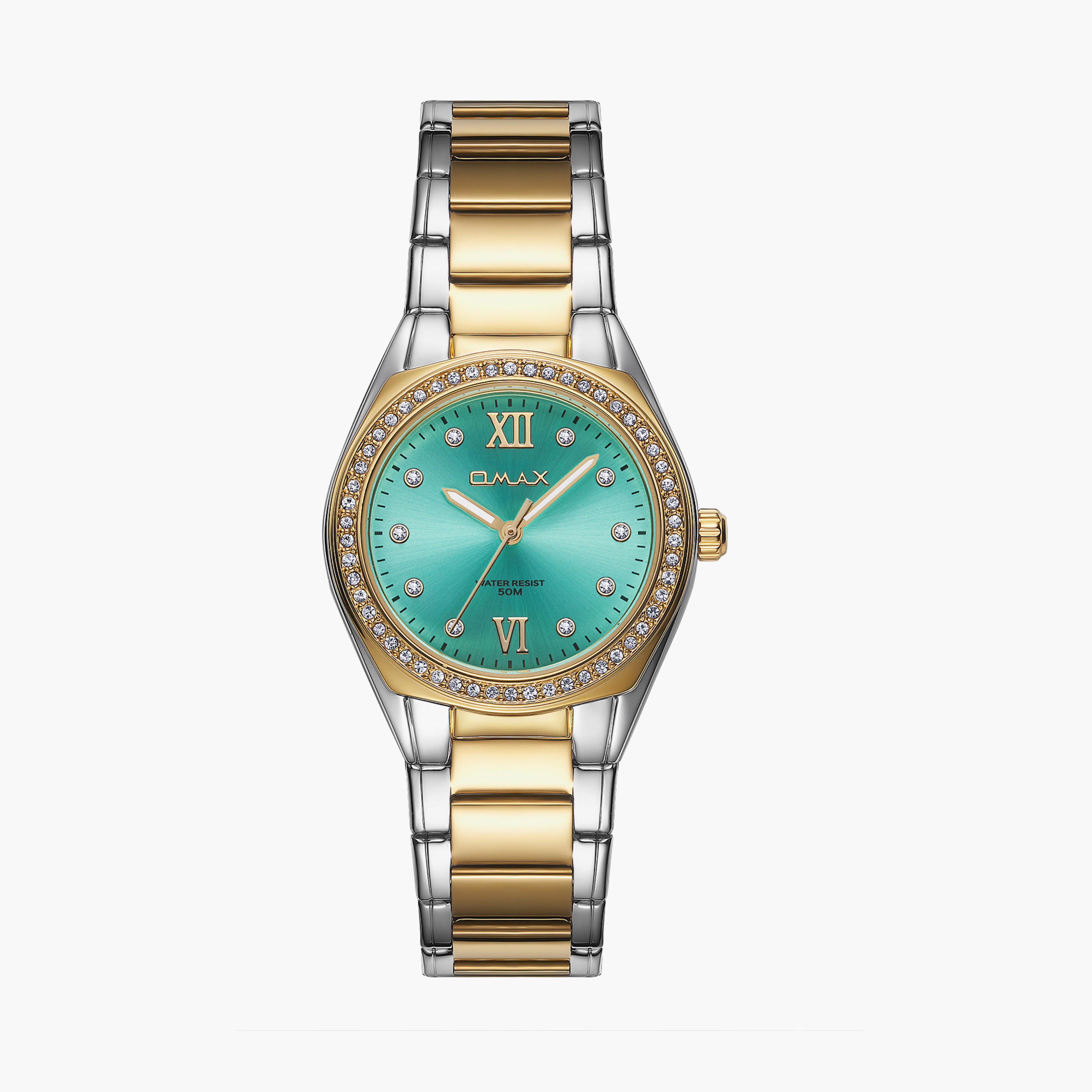 أوماكس- ساعة تناظرية   للنساء  سوار معدني  لون ذهبي   36مم | 00JAS016N002-women-watchesandjewellery-watches-image-17