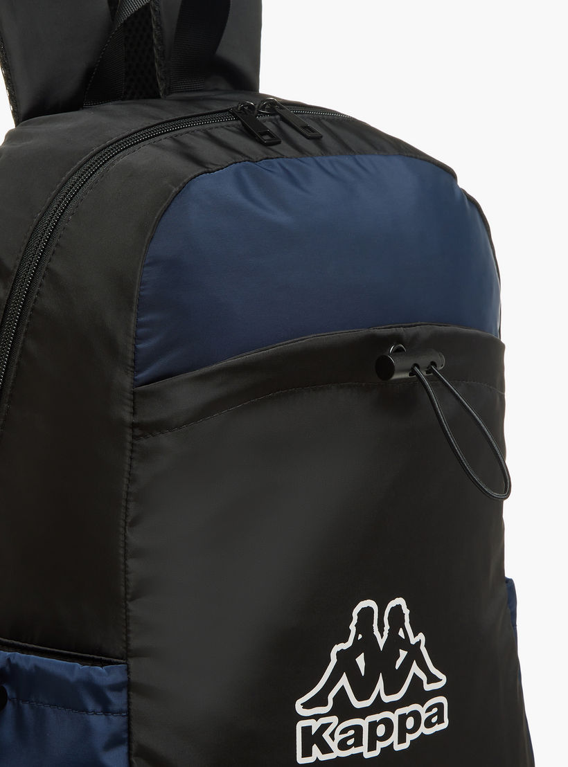Kappa Logo Print School Backpack with Adjustable Straps and Zip Closure - 17x31x43 cm-school-bagsandbackpacks-backpacks-image-6