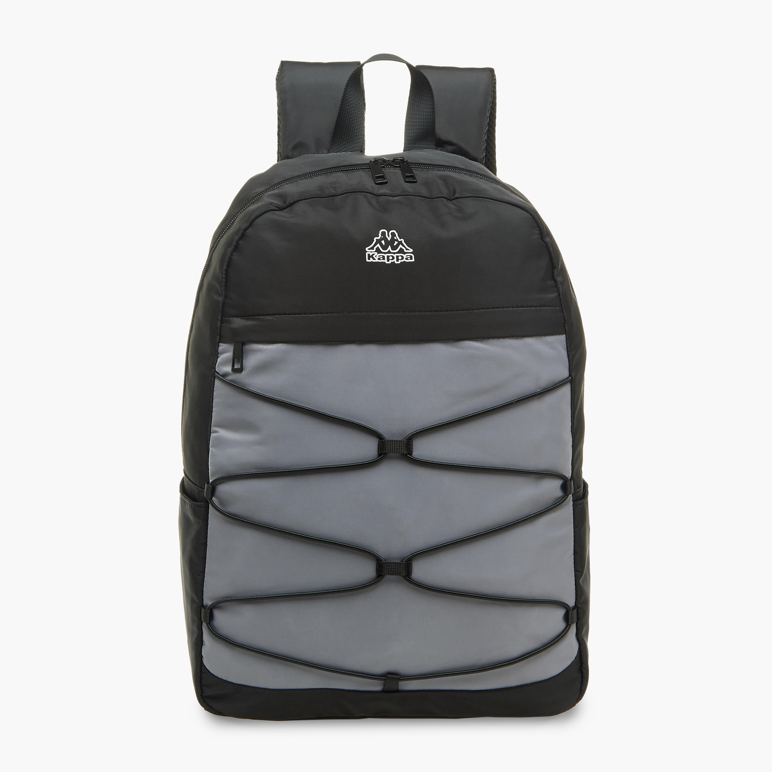 Kappa Logo Print School Backpack with Adjustable Straps and Zip Closure - 16x31x43 cm-school-bagsandbackpacks-backpacks-image-1
