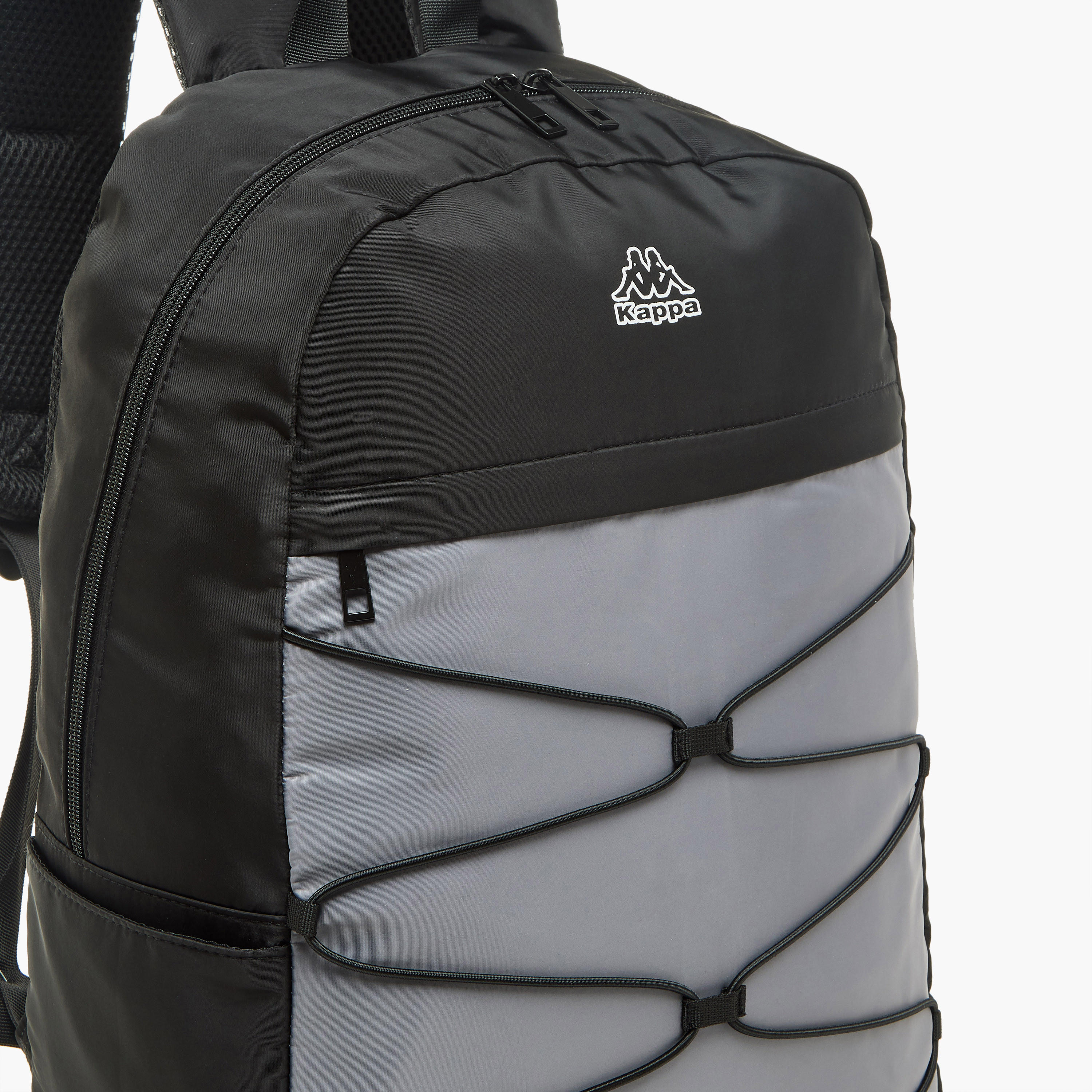 Kappa Logo Print School Backpack with Adjustable Straps and Zip Closure - 16x31x43 cm-school-bagsandbackpacks-backpacks-image-6