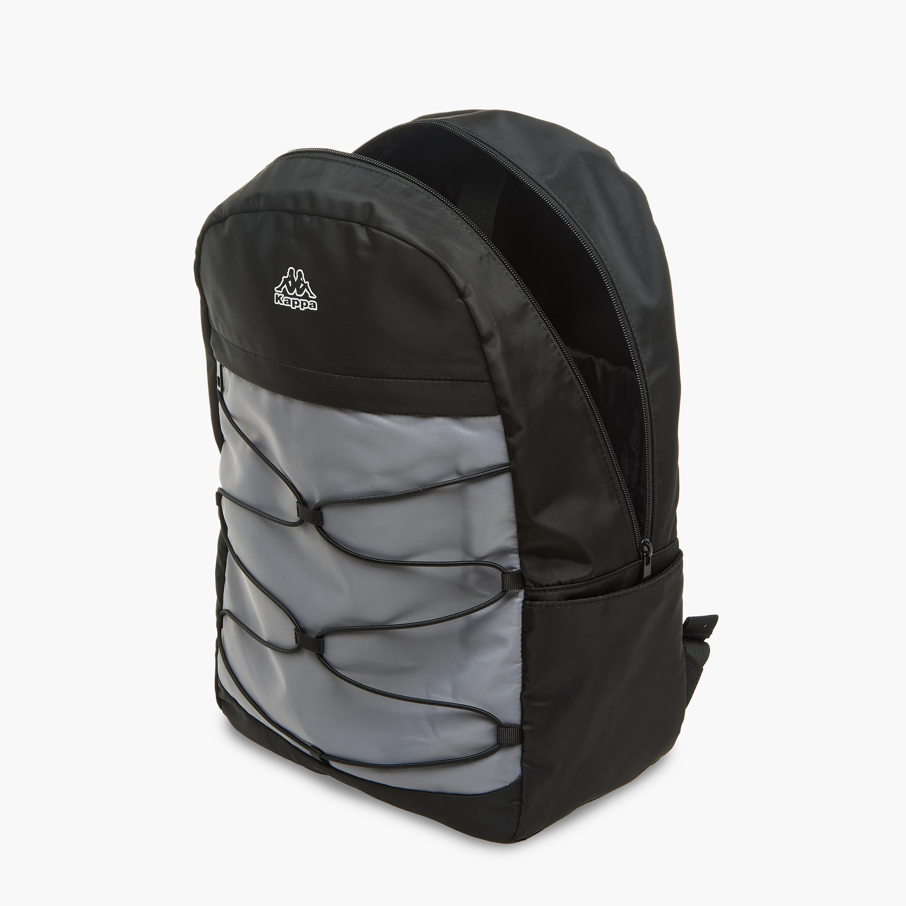 Kappa Logo Print School Backpack with Adjustable Straps and Zip Closure - 16x31x43 cm-school-bagsandbackpacks-backpacks-image-7