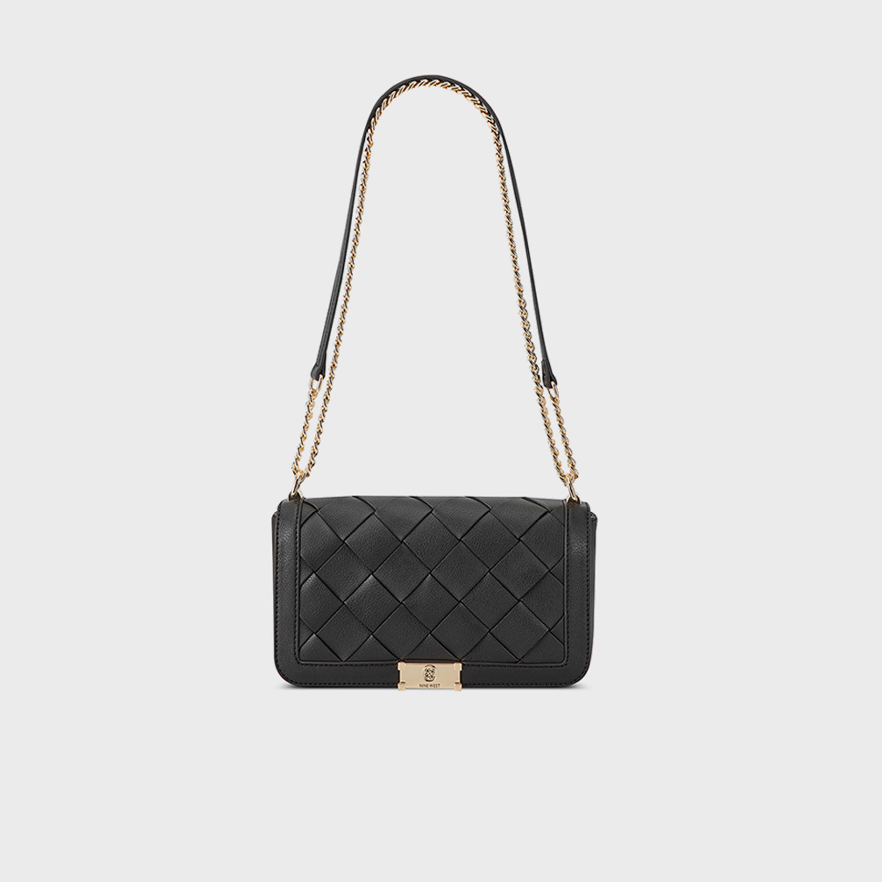 ناين ويست- شنطة يد كروس ميلاه بمقبض من مايلاه بسحاب للإغلاق وحزام سلسلة-women-bagsandwallets-handbags-image-1