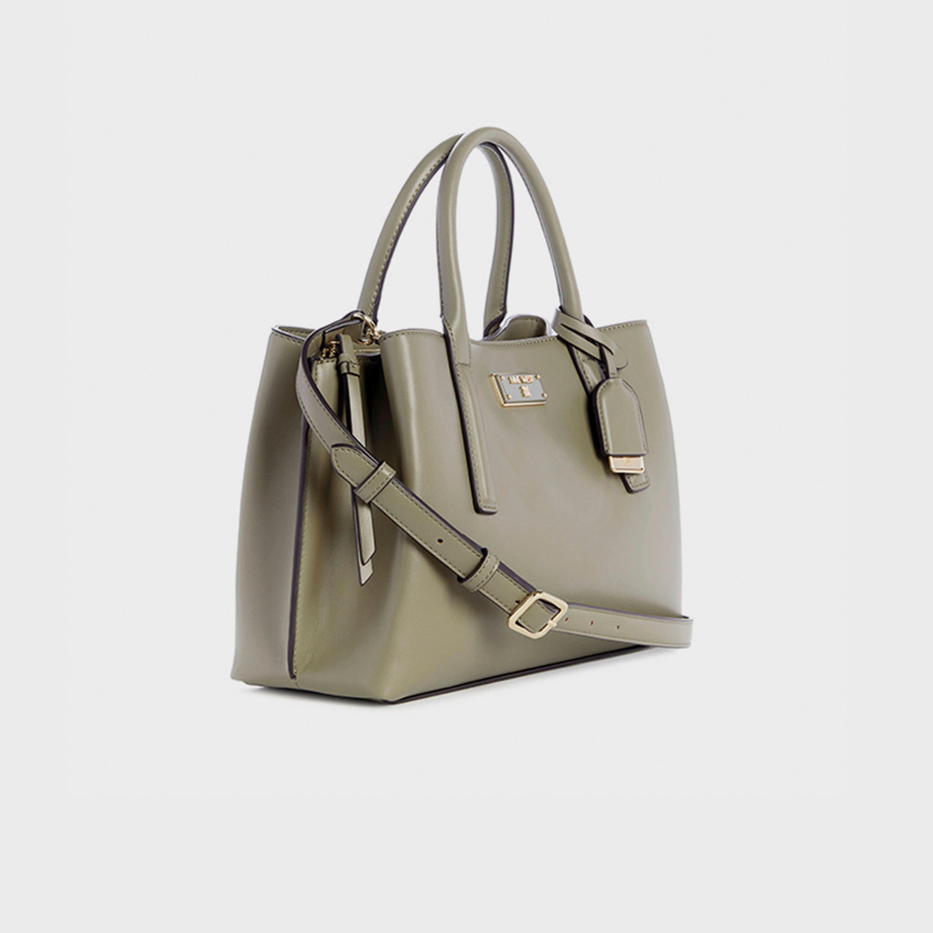 ناين ويست- شنطة ساتشيل ليونيل بمقبض مزدوج سادة بإغلاق بسحاب وحزام قابل للفصل-women-bagsandwallets-handbags-image-3