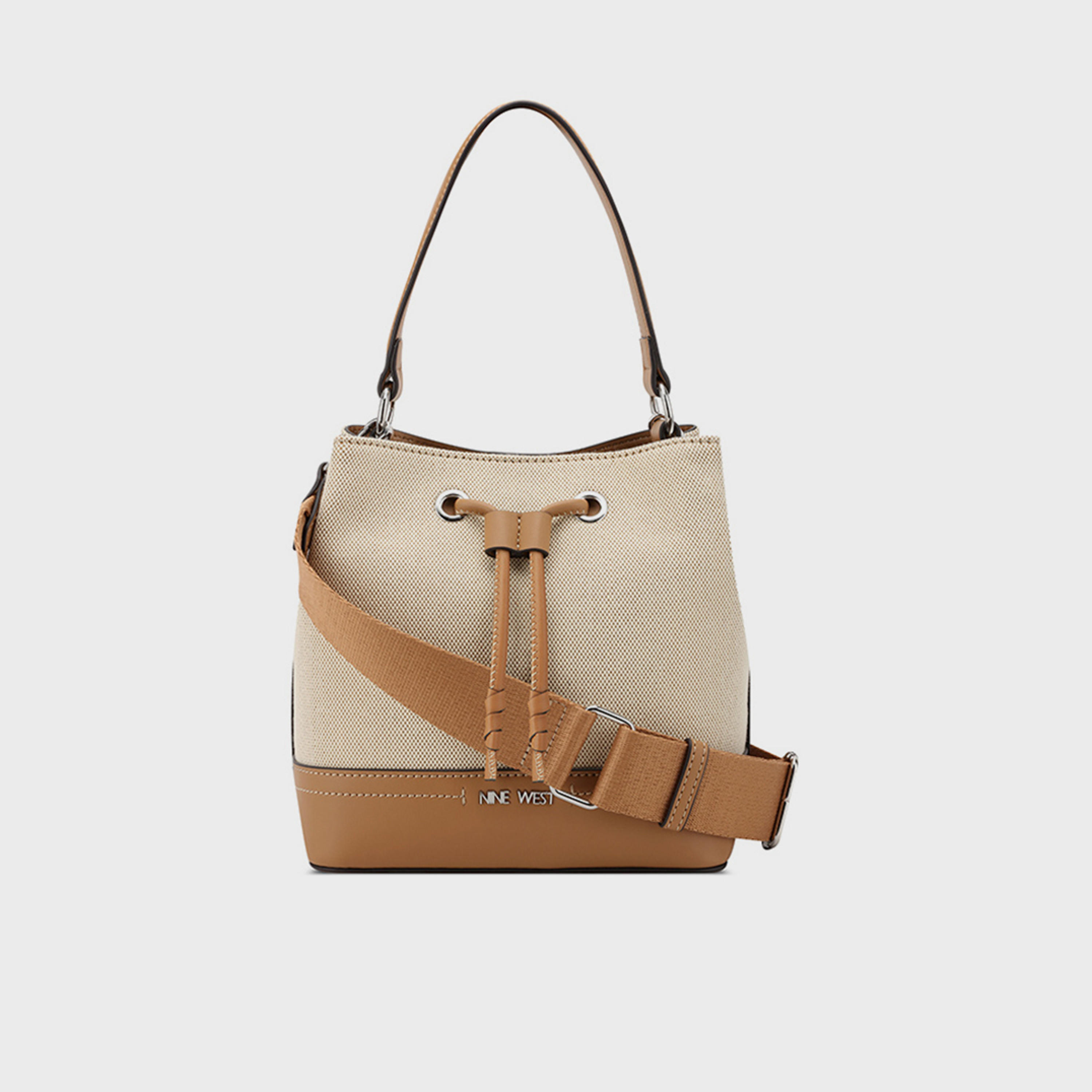 ناين ويست- شنطة دلو إيمي بمقبض علوي وإغلاق برباط وحزام قابل للتعديل-women-bagsandwallets-handbags-image-2