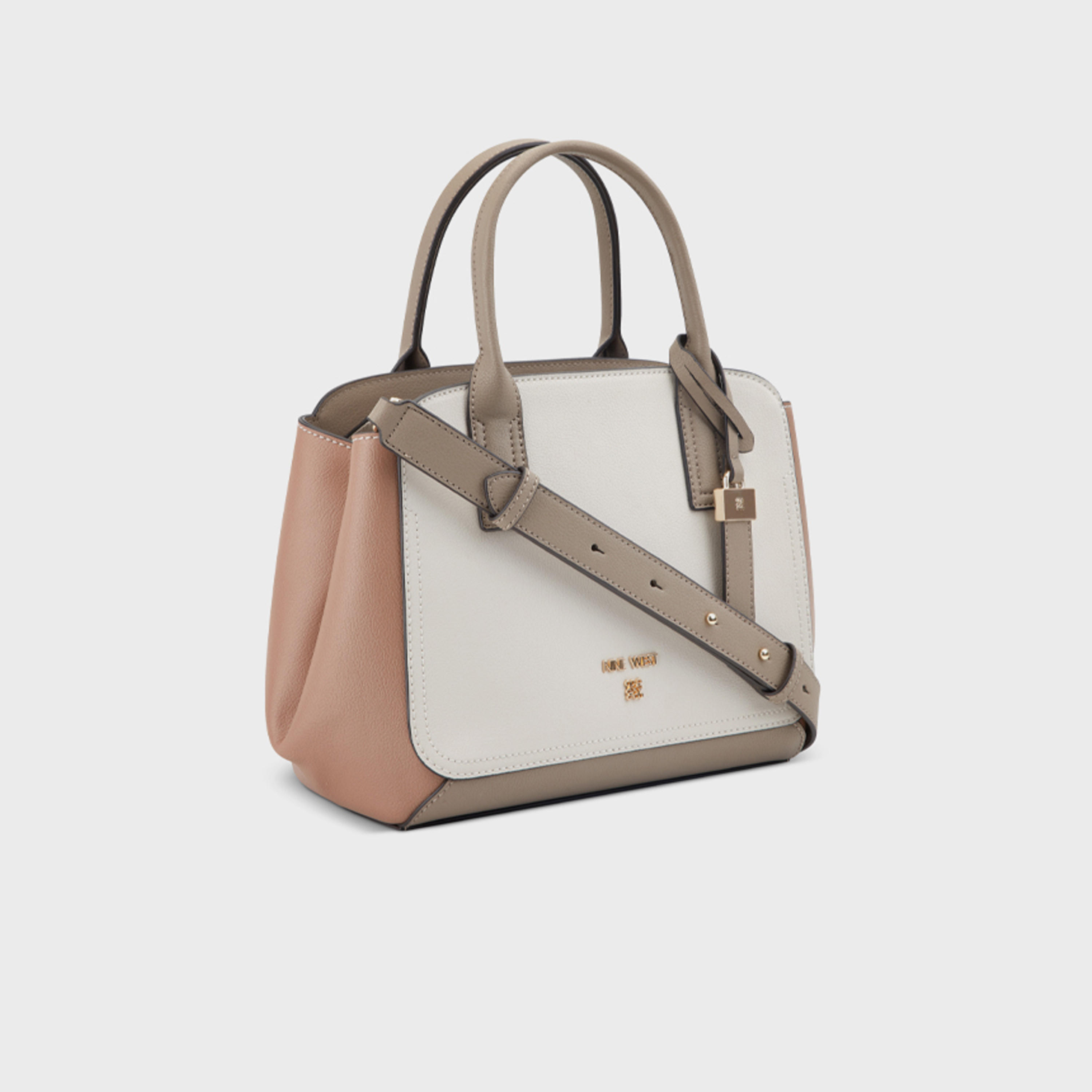 Nine West Morden Color Block Double Handle Satchel Bag with Zipper Closure and Detachable Strap-women-bagsandwallets-handbags-image-3