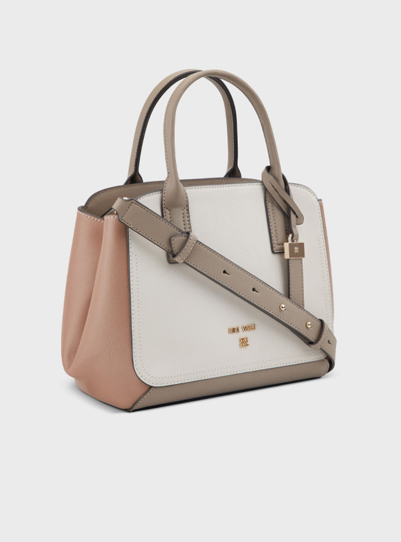Nine West Morden Color Block Double Handle Satchel Bag with Zipper Closure and Detachable Strap-women-bagsandwallets-handbags-image-3