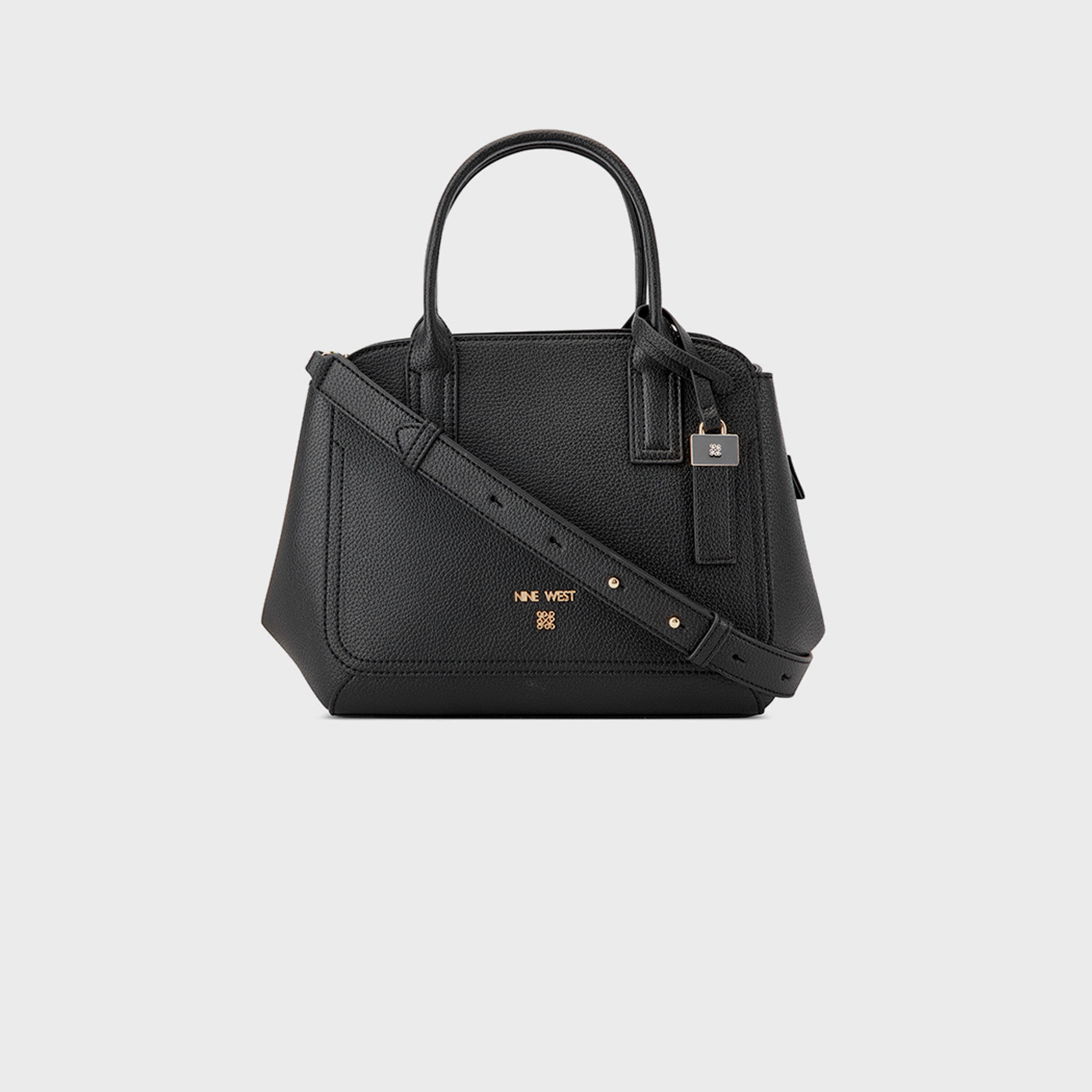 ناين ويست- شنطة يد مودرن مزدوجة المقبض بسحاب للإغلاق وحزام قابل للفصل-women-bagsandwallets-handbags-image-1