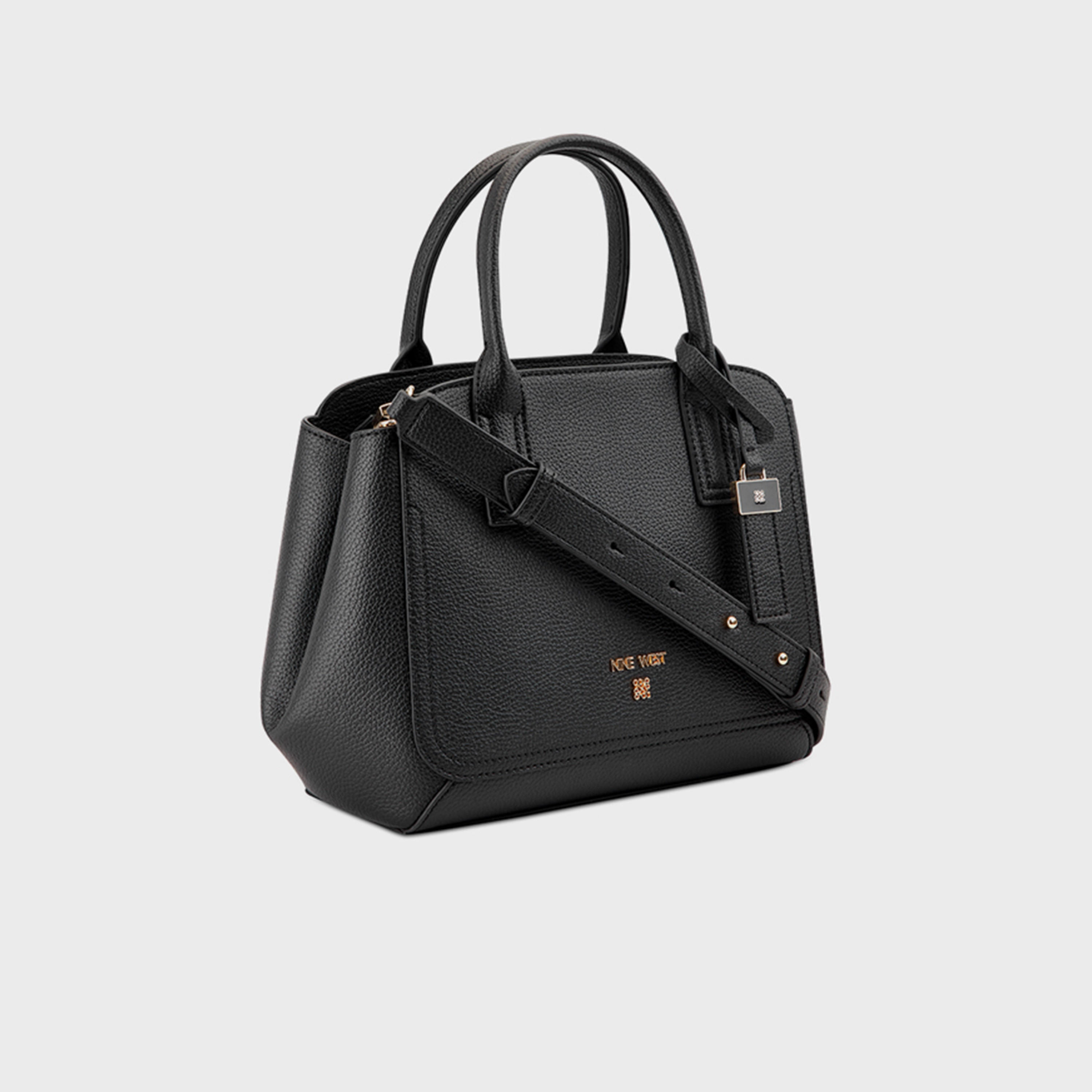 Nine West Morden Textured Double Handle Satchel Bag with Zipper Closure and Detachable Strap-women-bagsandwallets-handbags-image-3