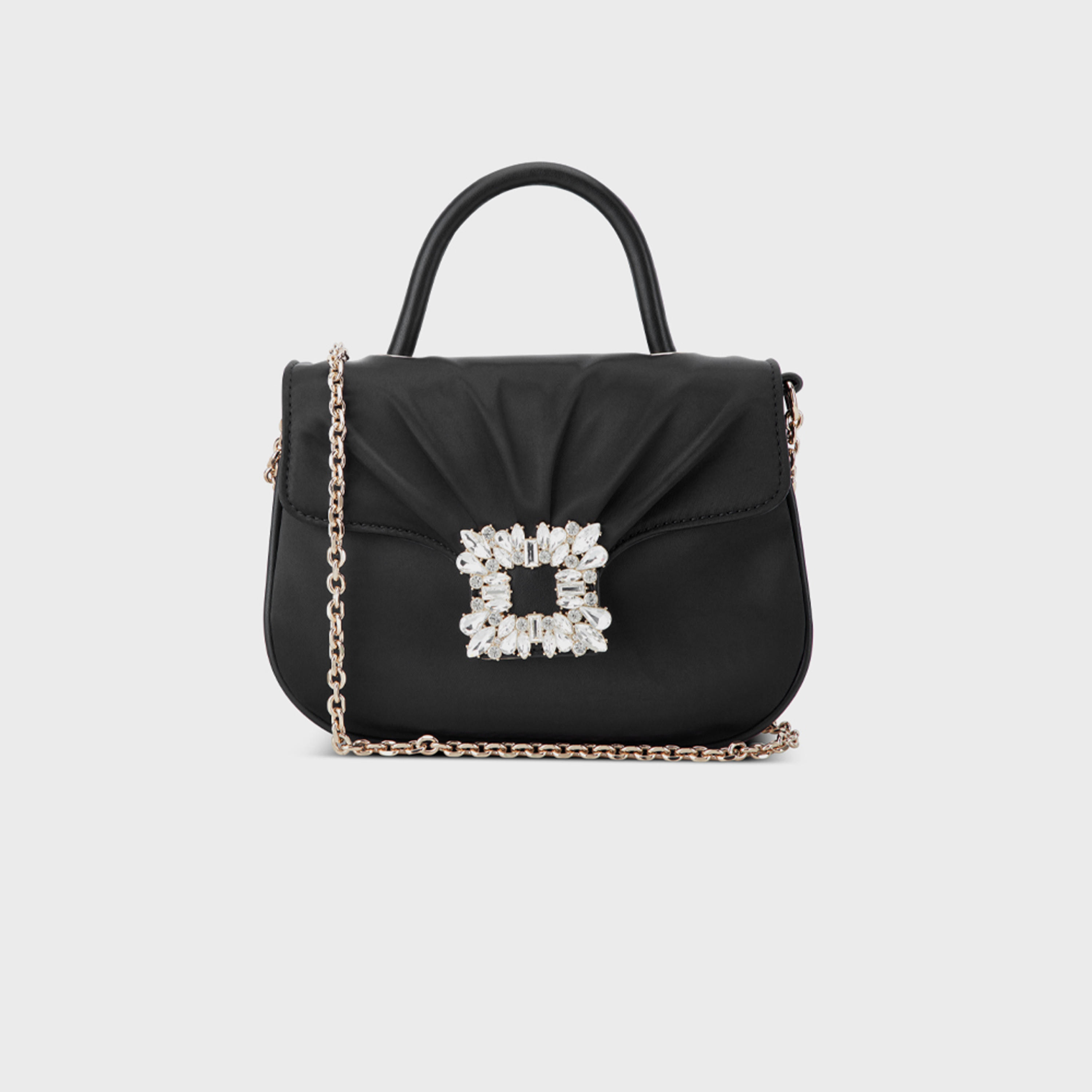 ناين ويست- شنطة يد هاني بمقبض علوي وإغلاق بغطاء وحزام سلسلة-women-bagsandwallets-handbags-image-1