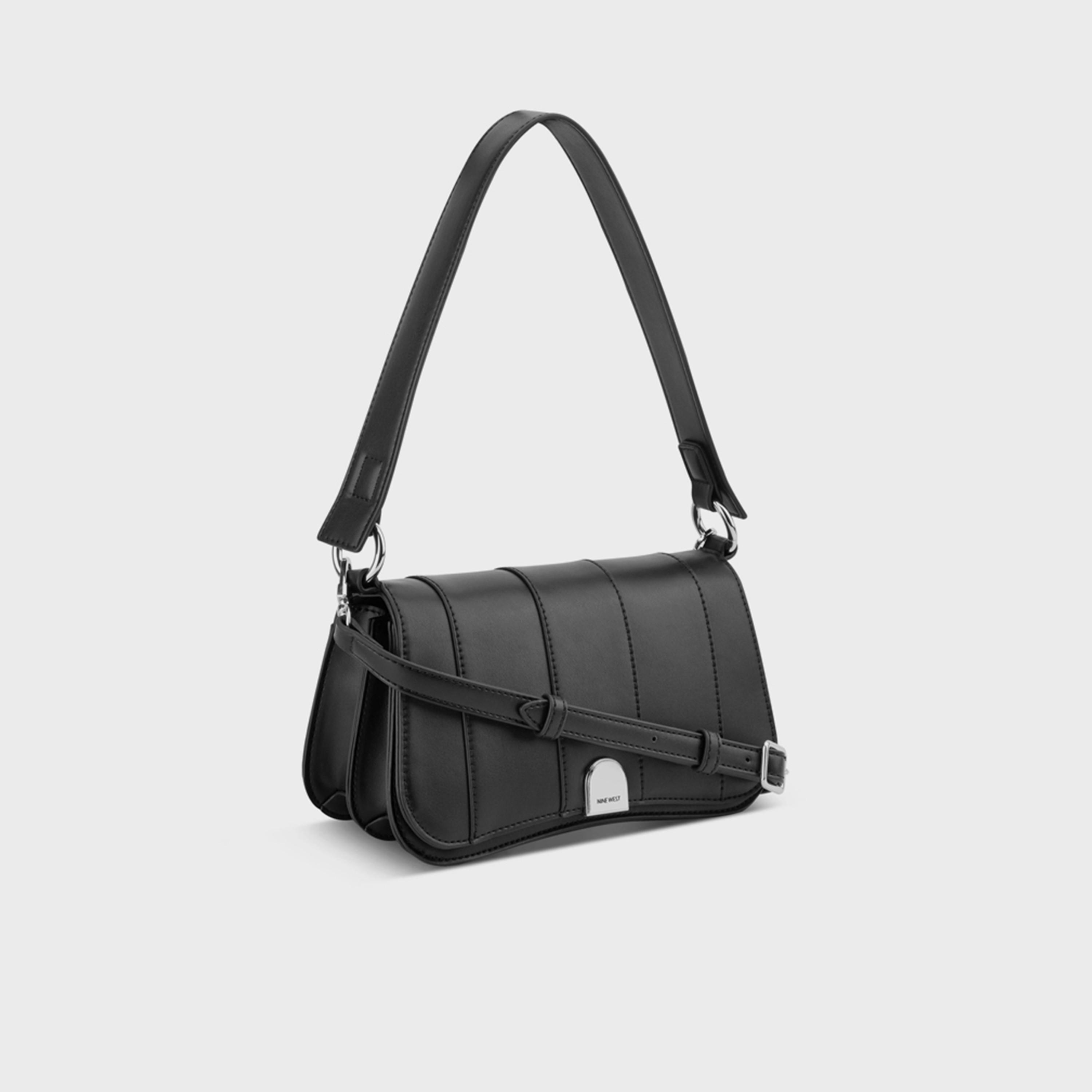 Nine West Duana Textured Shoulder Bag with Flap Closure and Detachable Strap-women-bagsandwallets-handbags-image-1