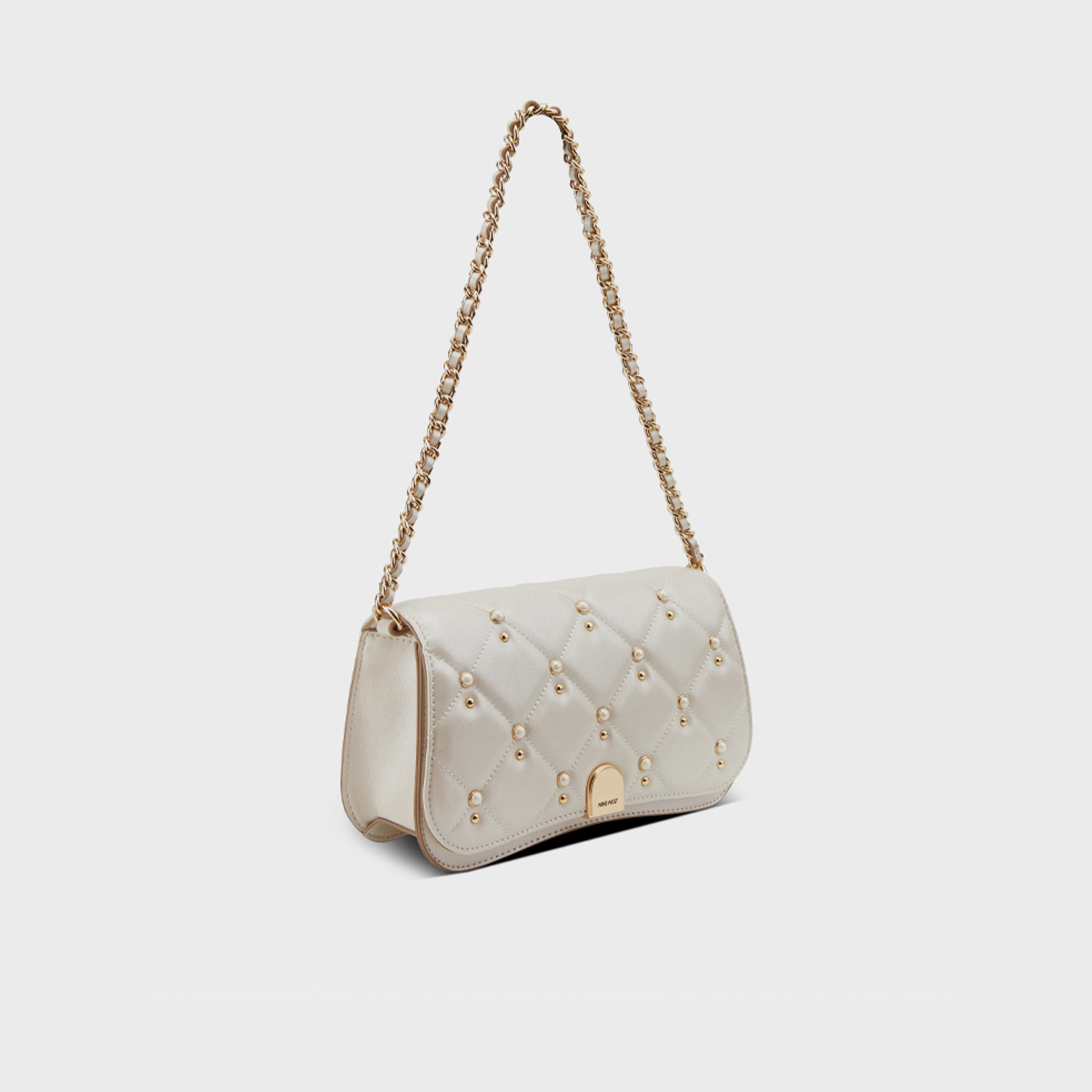 ناين ويست- شنطة كتف سومي مزينة مع قفل بغطاء وحزام سلسلة-women-bagsandwallets-handbags-image-3