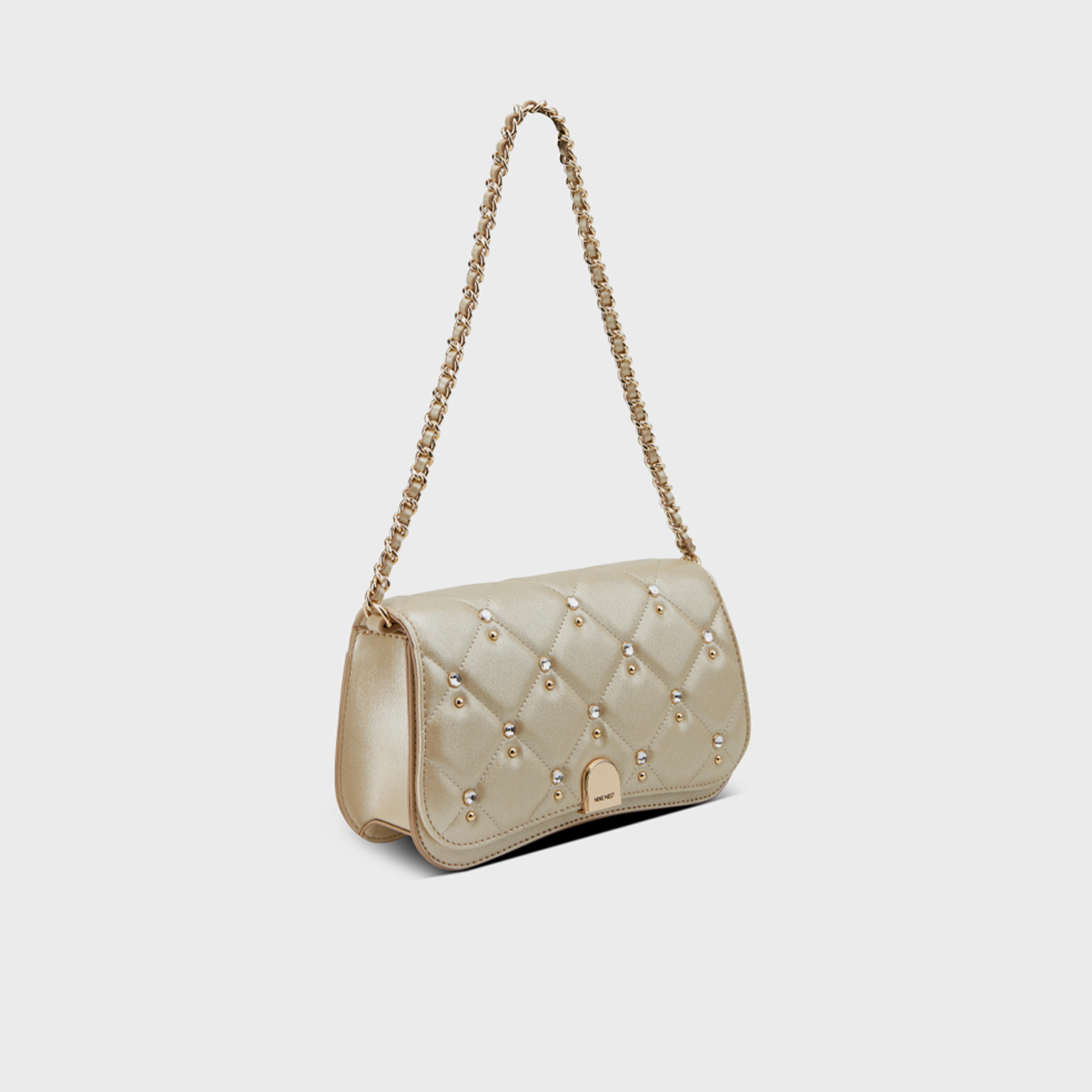 ناين ويست- شنطة كتف سومي مزينة مع قفل بغطاء وحزام سلسلة-women-bagsandwallets-handbags-image-3