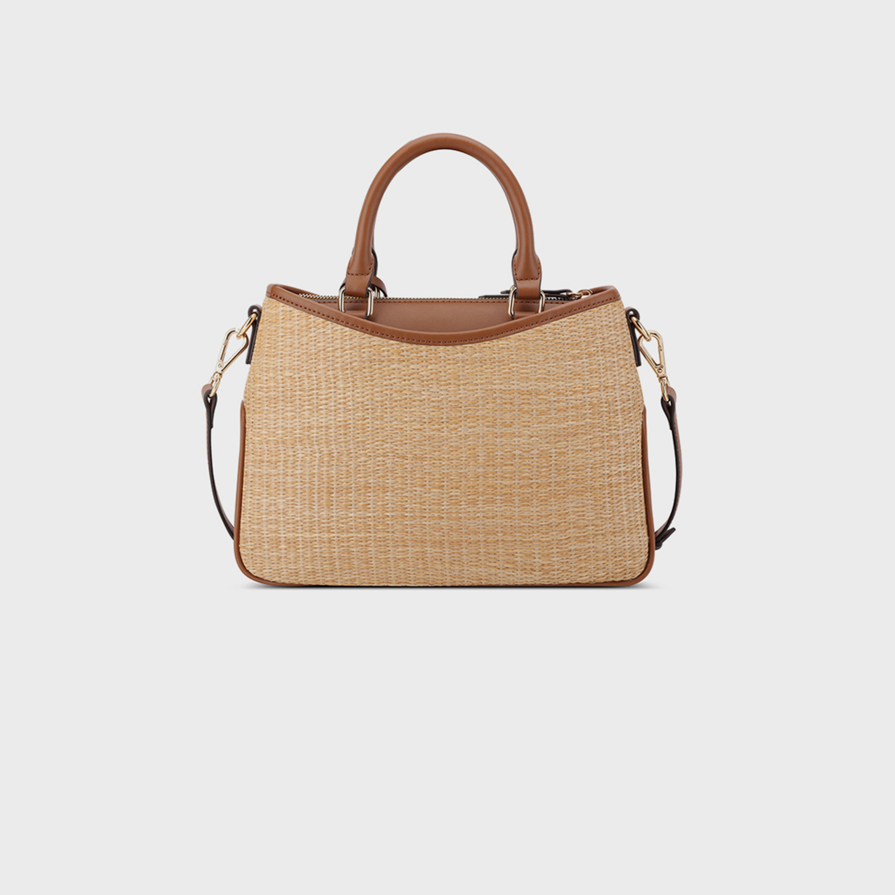 Nine West Kiley Textured Double Handle Satchel Bag with Zipper Closure and Detachable Strap-women-bagsandwallets-handbags-image-2