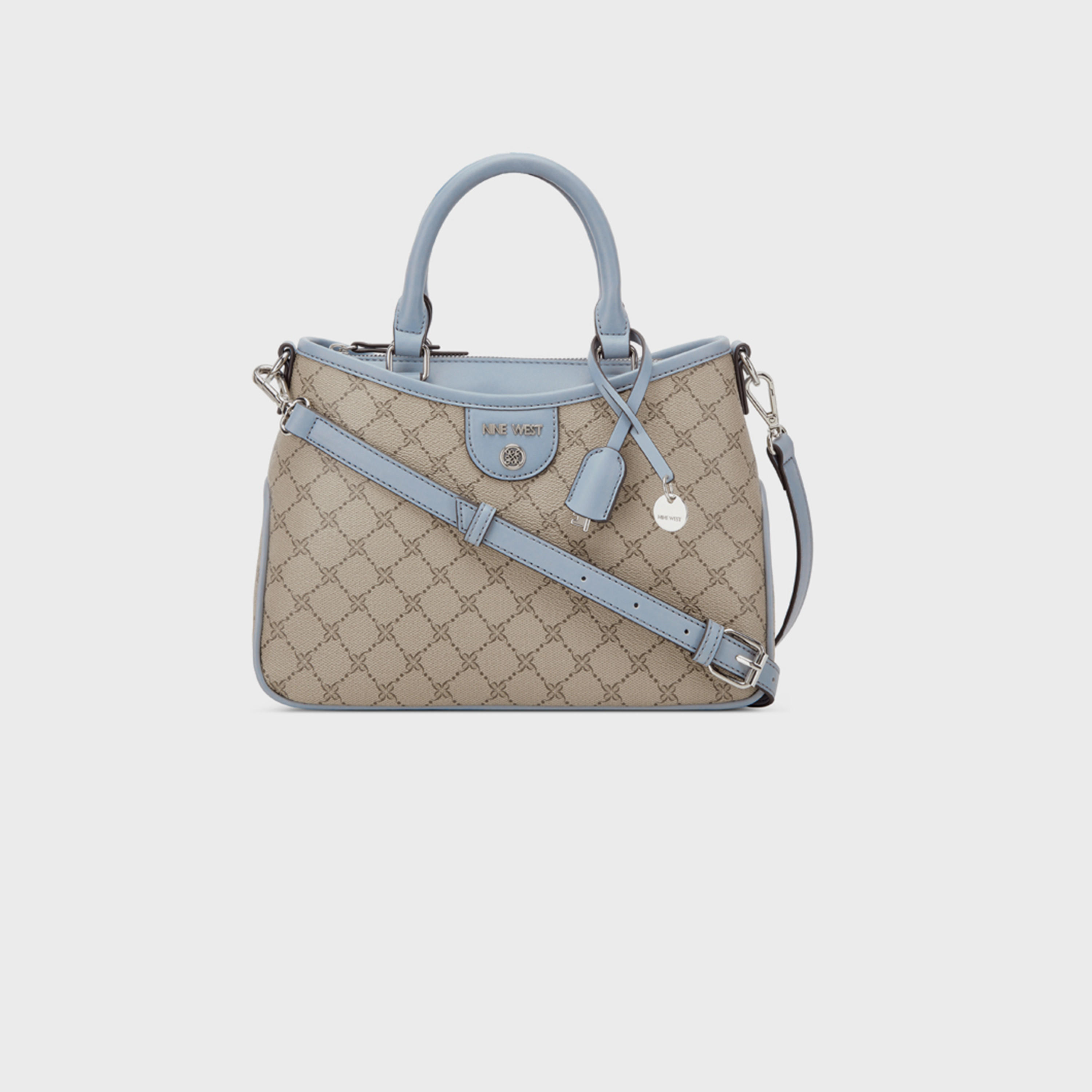 ناين ويست- شنطة يد كيلي بمقبض مزدوج وإغلاق بسحاب وحزام قابل للفصل-women-bagsandwallets-handbags-image-1