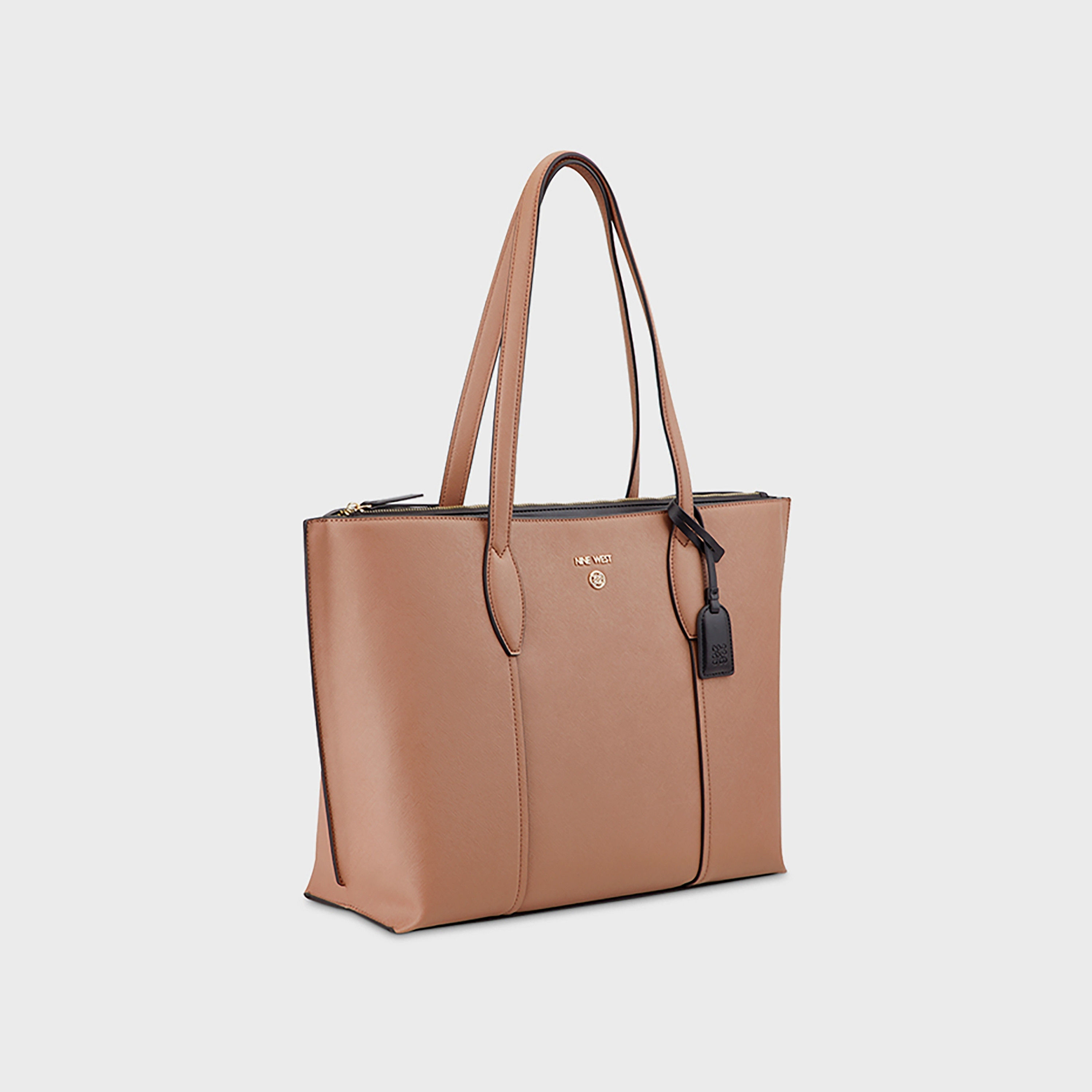 Nine West Grady Textured Double Handle Tote Bag with Zipper Closure-women-bagsandwallets-handbags-image-2