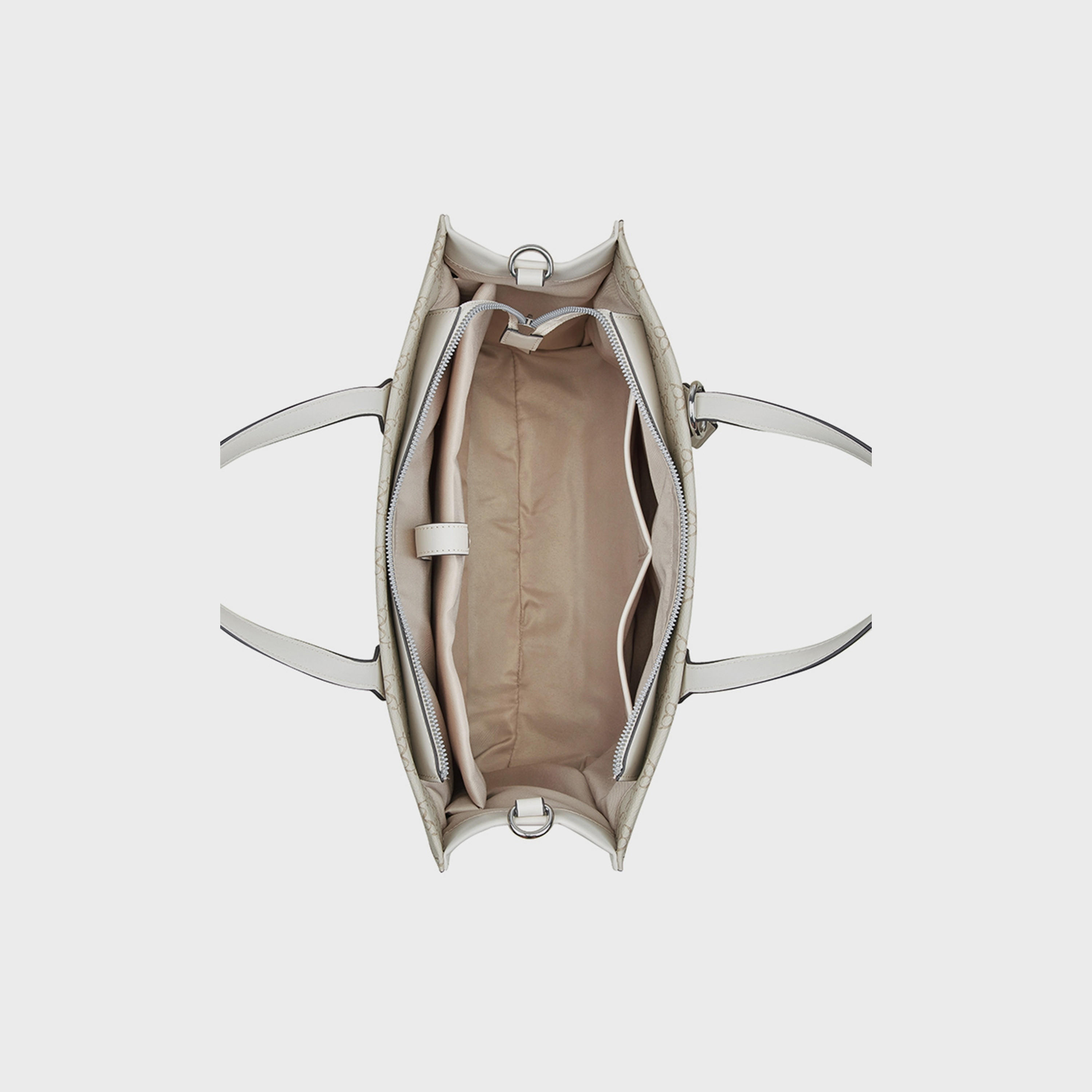 حقيبة يد ناين ويست مونوغرام ذات مقبض مزدوج مع سحاب للإغلاق وحزام قابل للفصل-women-bagsandwallets-handbags-image-3