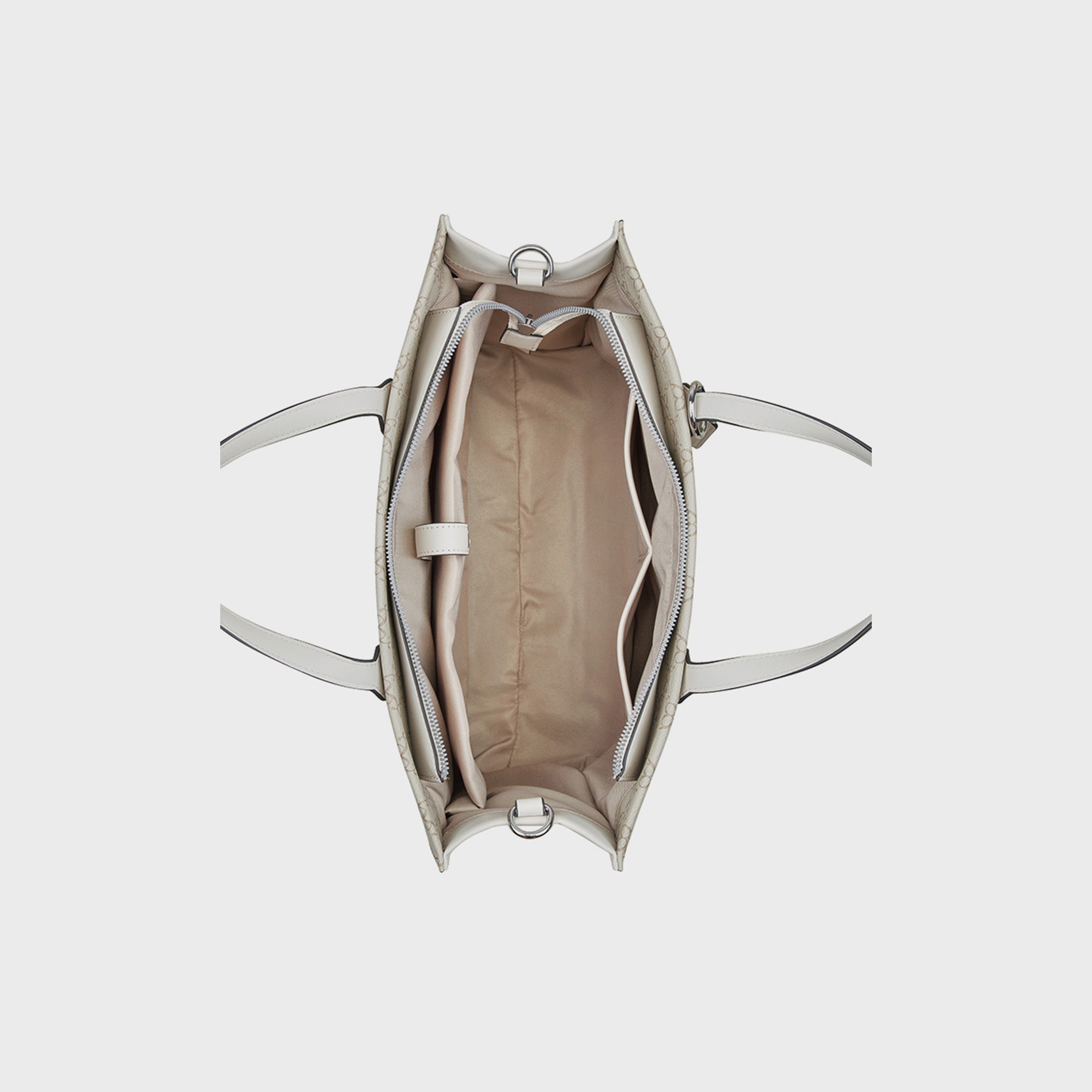 حقيبة يد ناين ويست مونوغرام ذات مقبض مزدوج مع سحاب للإغلاق وحزام قابل للفصل-women-bagsandwallets-handbags-image-3