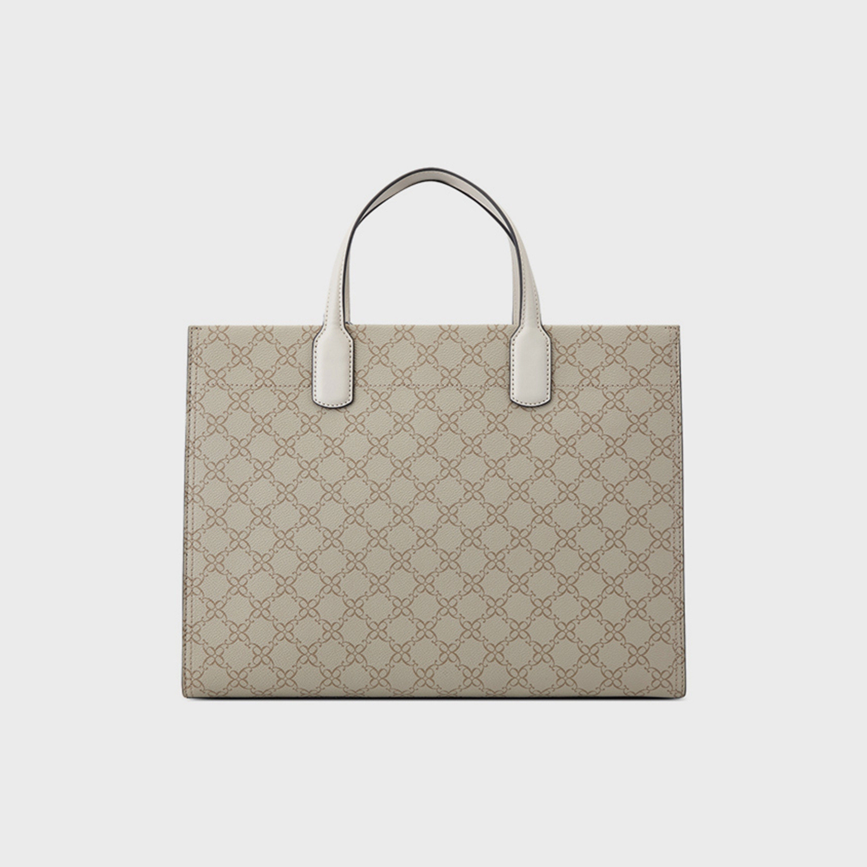 حقيبة يد ناين ويست مونوغرام ذات مقبض مزدوج مع سحاب للإغلاق وحزام قابل للفصل-women-bagsandwallets-handbags-image-4