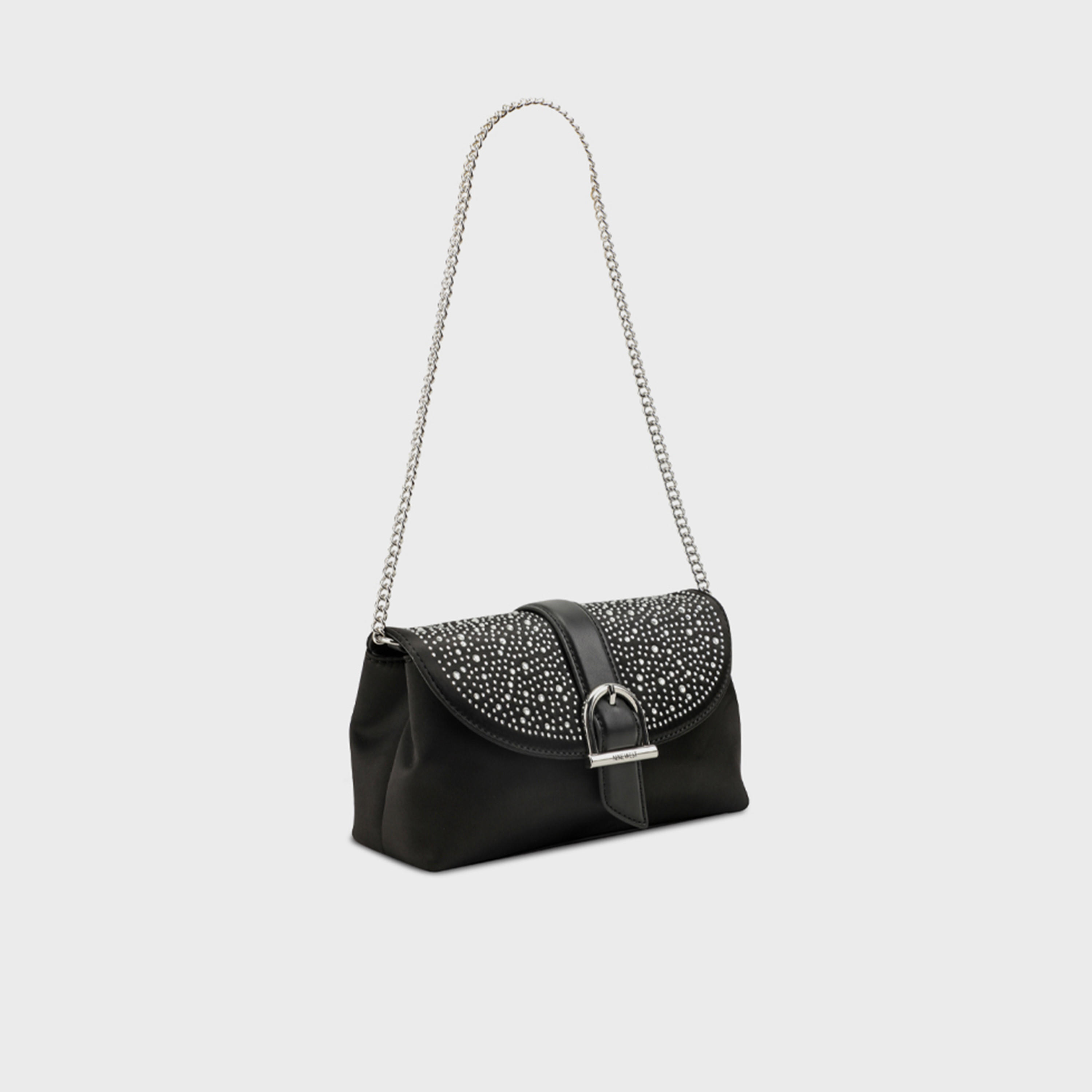 ناين ويست- شنطة كتف غراسيلا مزينة بإغلاق بغطاء وحزام سلسلة-women-bagsandwallets-handbags-image-3