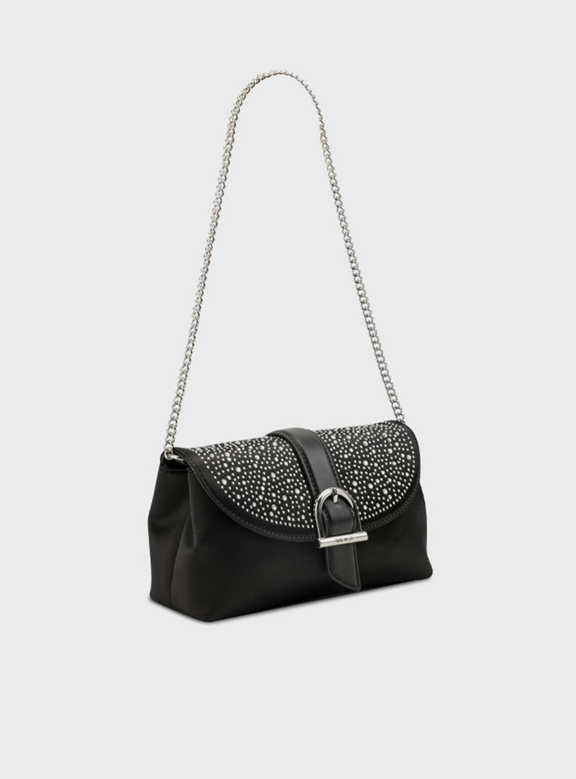 ناين ويست- شنطة كتف غراسيلا مزينة بإغلاق بغطاء وحزام سلسلة-women-bagsandwallets-handbags-image-3