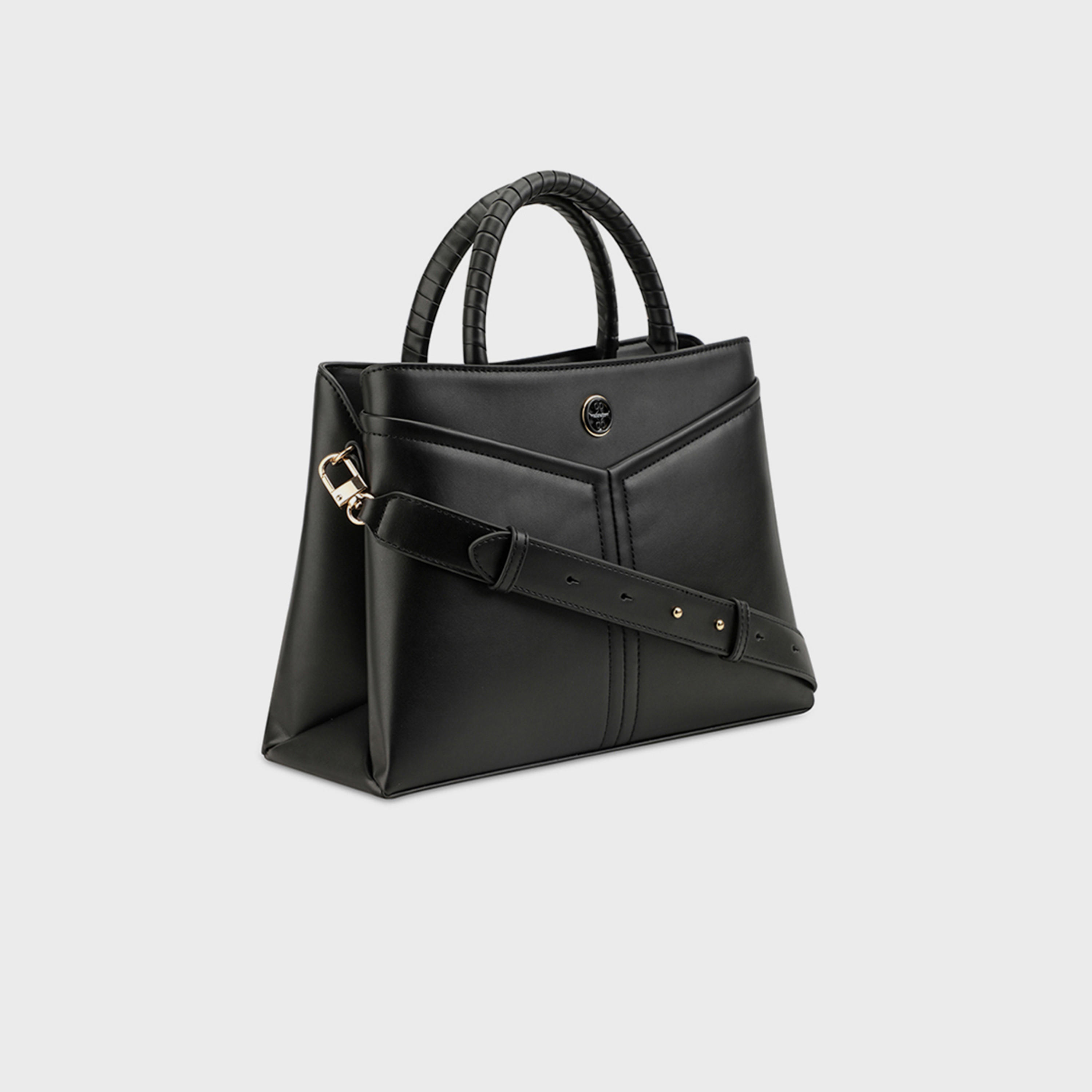 Nine West Erina Plain Double Handle Satchel Bag with Zipper Closure and Detachable Strap-women-bagsandwallets-handbags-image-3