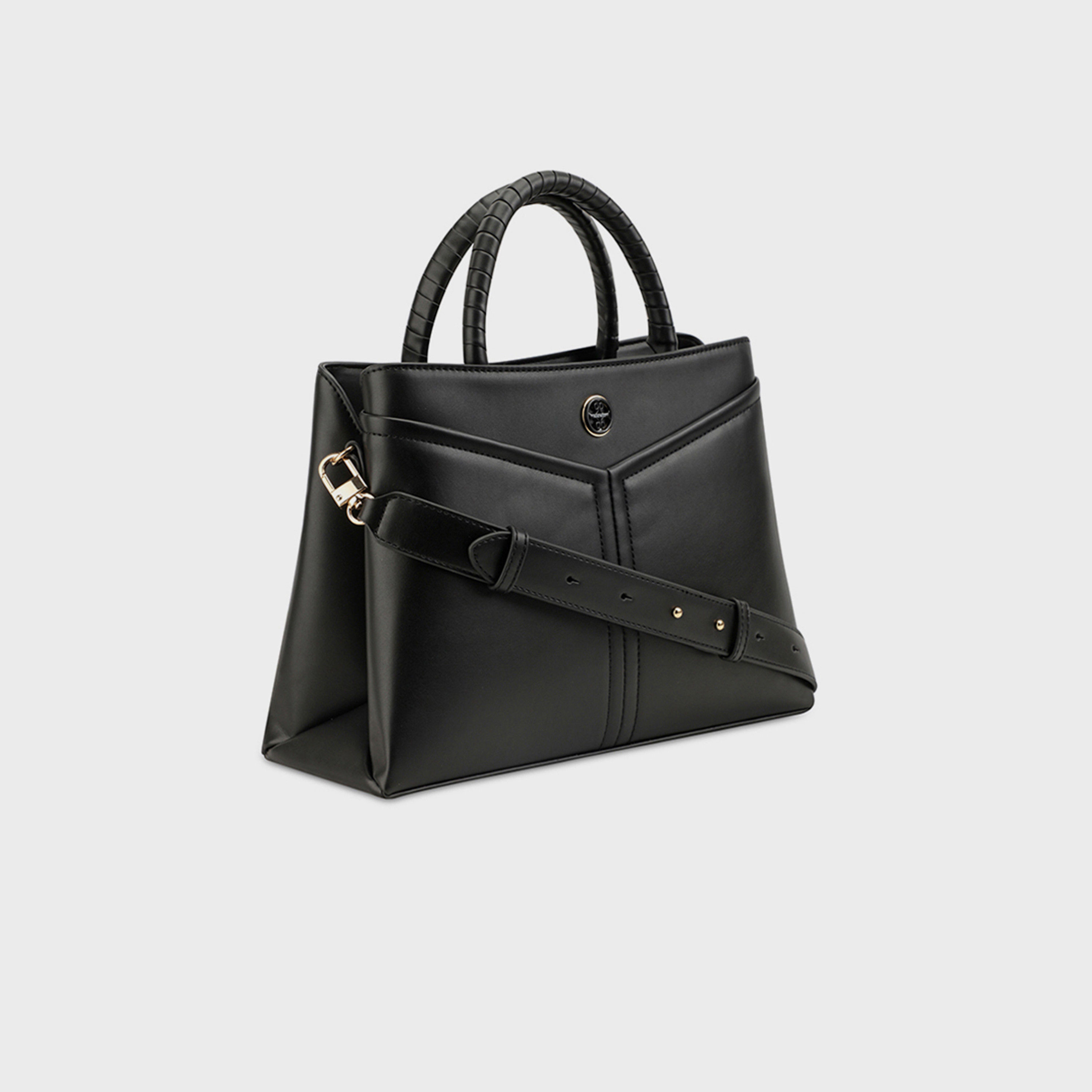 Nine West Erina Plain Double Handle Satchel Bag with Zipper Closure and Detachable Strap-women-bagsandwallets-handbags-image-3