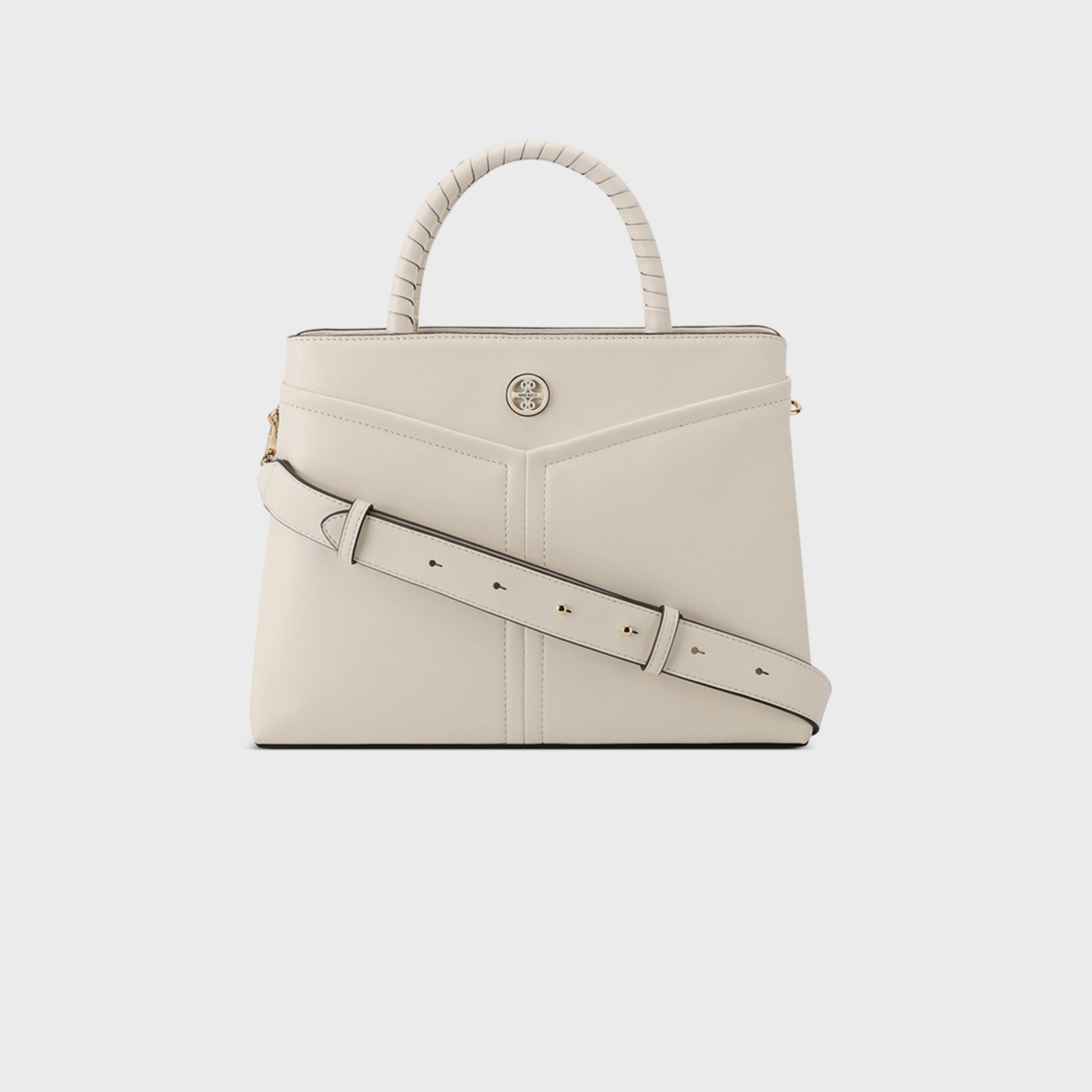 Nine West Erina Plain Double Handle Satchel Bag with Zipper Closure and Detachable Strap-women-bagsandwallets-handbags-image-5