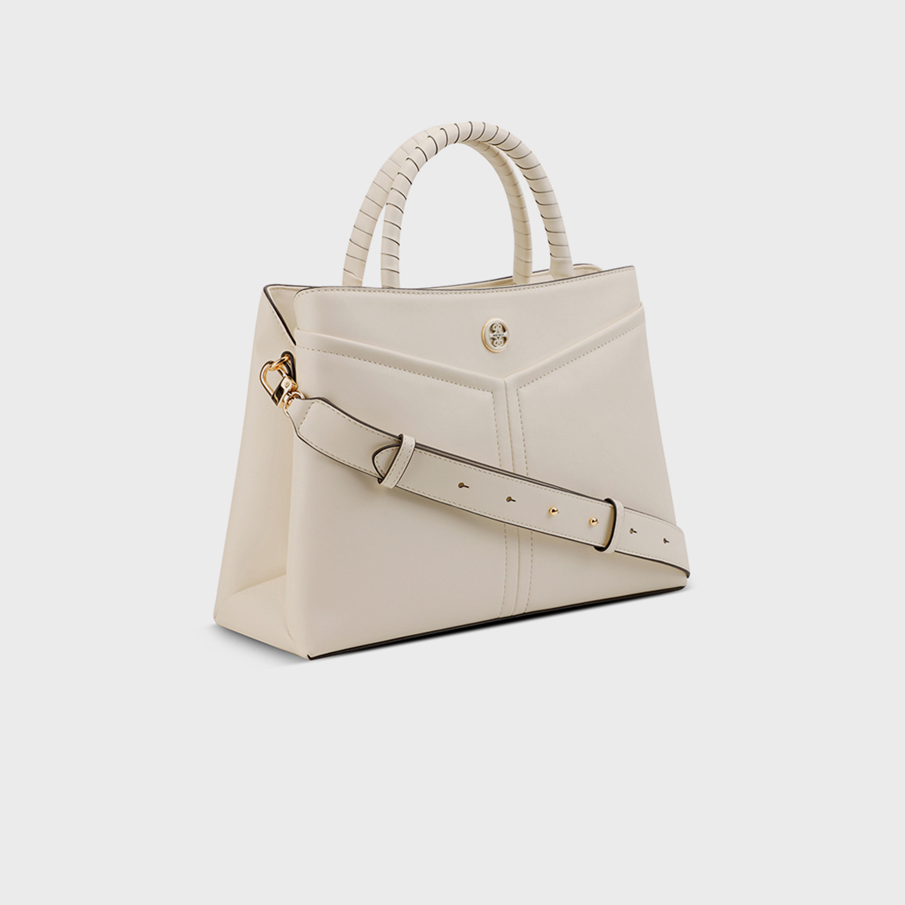 Nine West Erina Plain Double Handle Satchel Bag with Zipper Closure and Detachable Strap-women-bagsandwallets-handbags-image-7