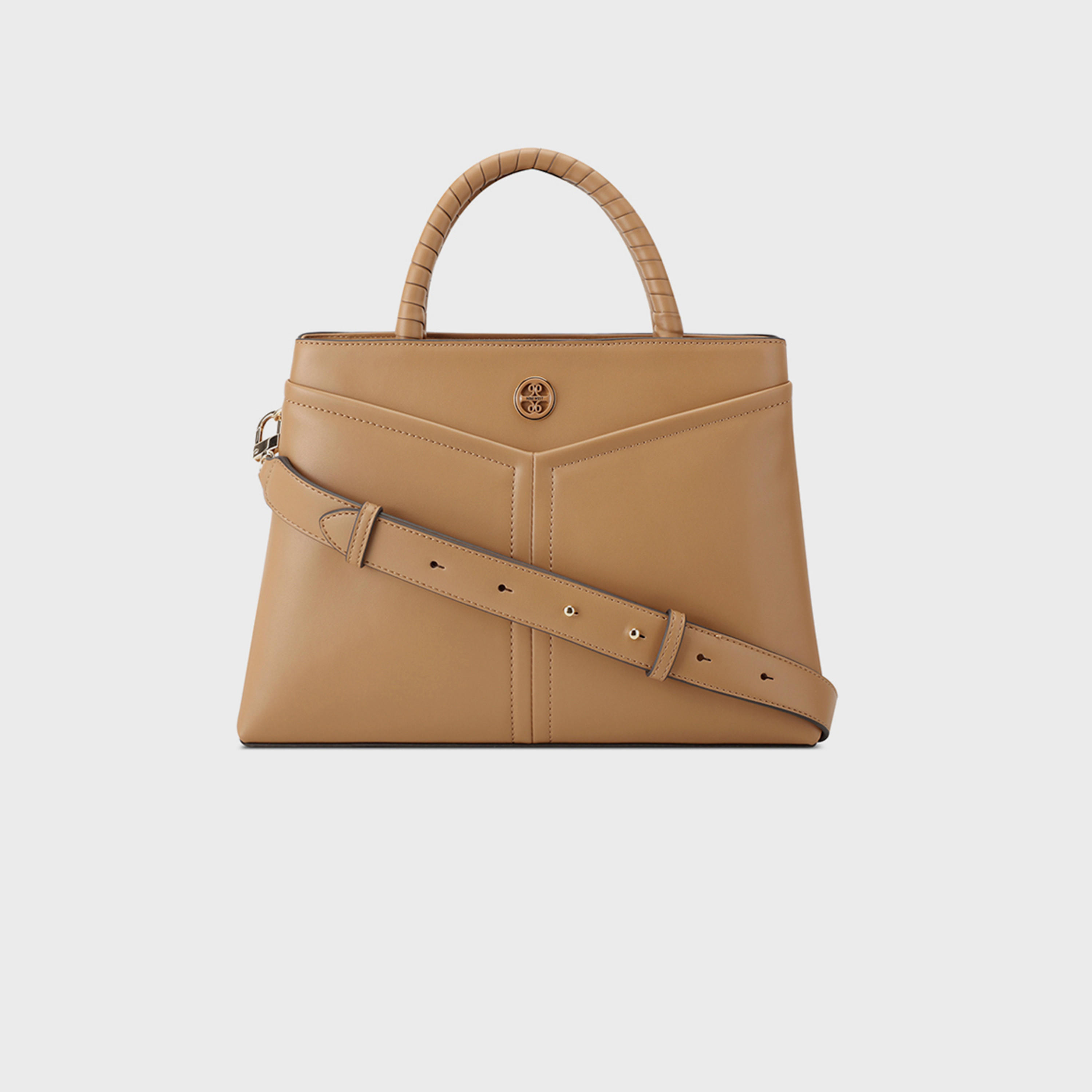Nine West Erina Plain Double Handle Satchel Bag with Zipper Closure and Detachable Strap-women-bagsandwallets-handbags-image-9