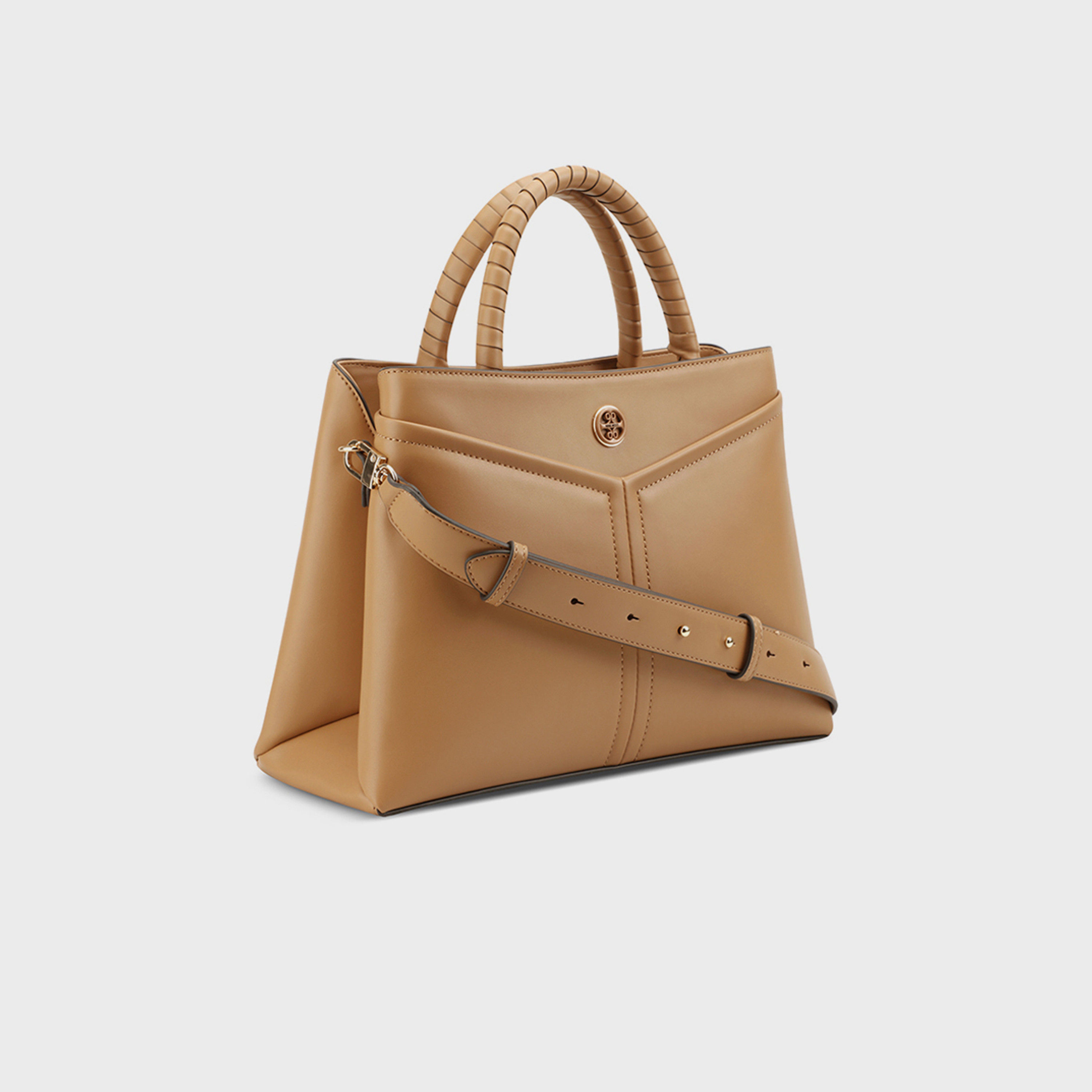 Nine West Erina Plain Double Handle Satchel Bag with Zipper Closure and Detachable Strap-women-bagsandwallets-handbags-image-11