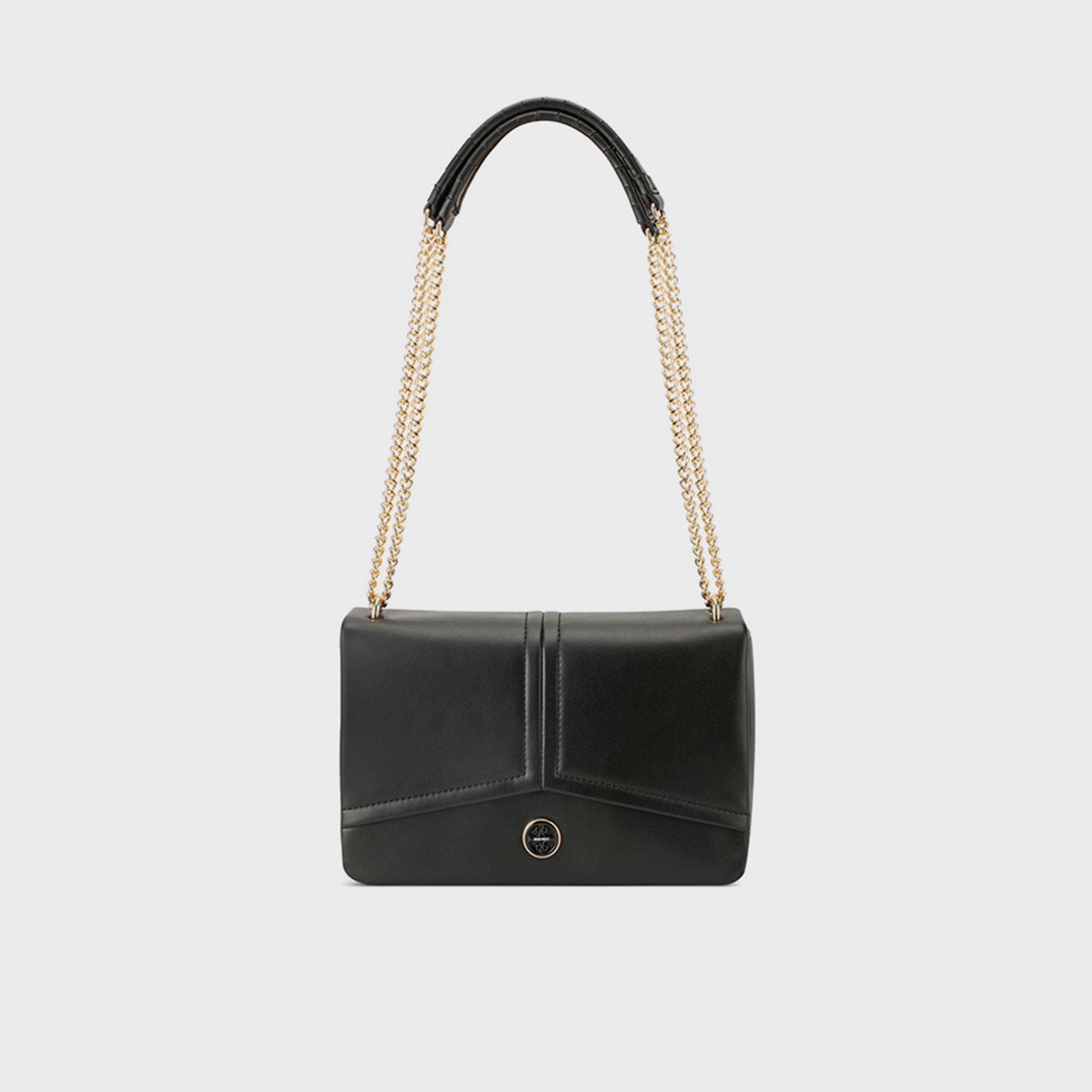 Nine West Erina Plain Crossbody Bag with Flap Closure and Chain Strap-women-bagsandwallets-handbags-image-1