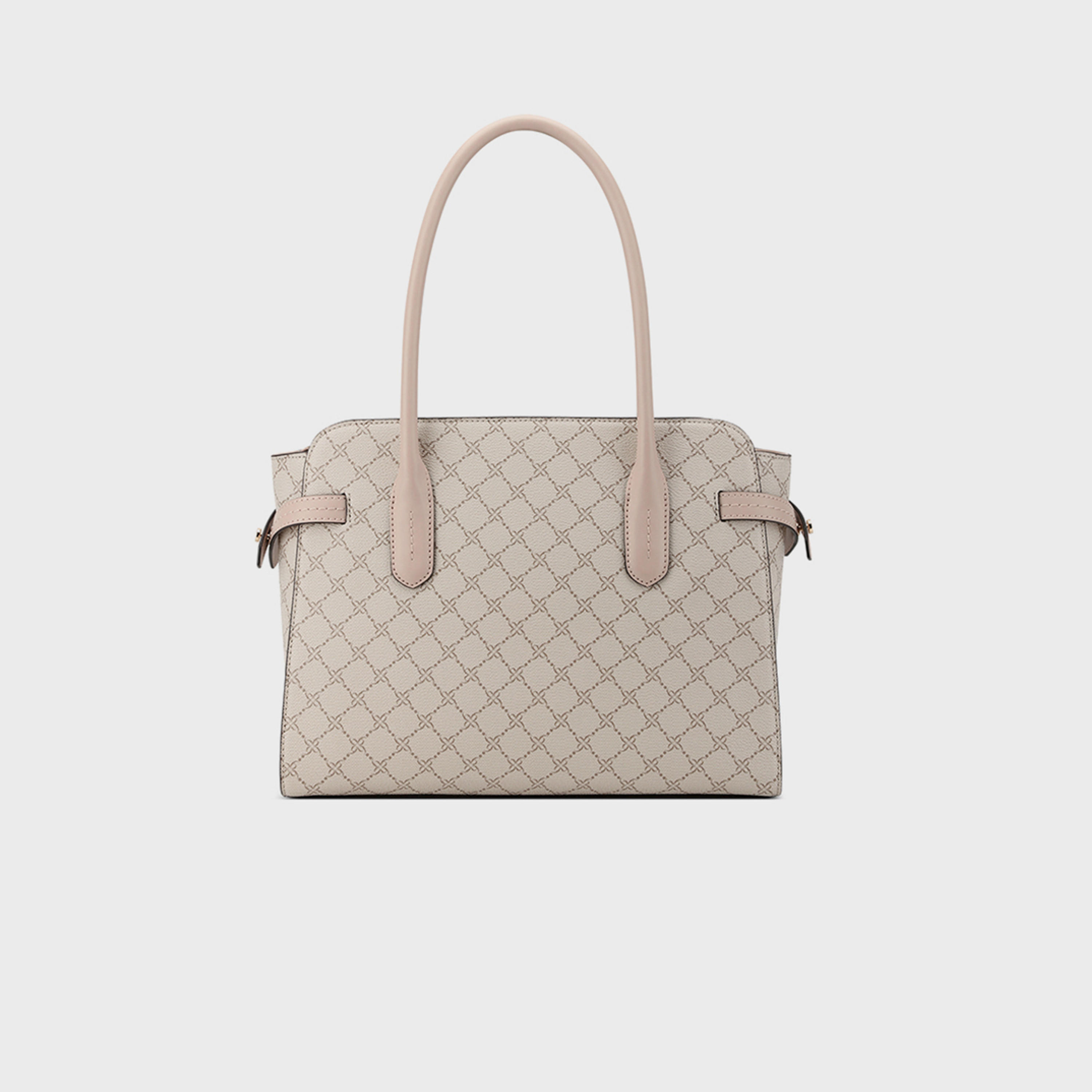 ناين ويست- شنطة يد نامي مونوغرام بمقبض مزدوج بسحاب للإغلاق-women-bagsandwallets-handbags-image-2