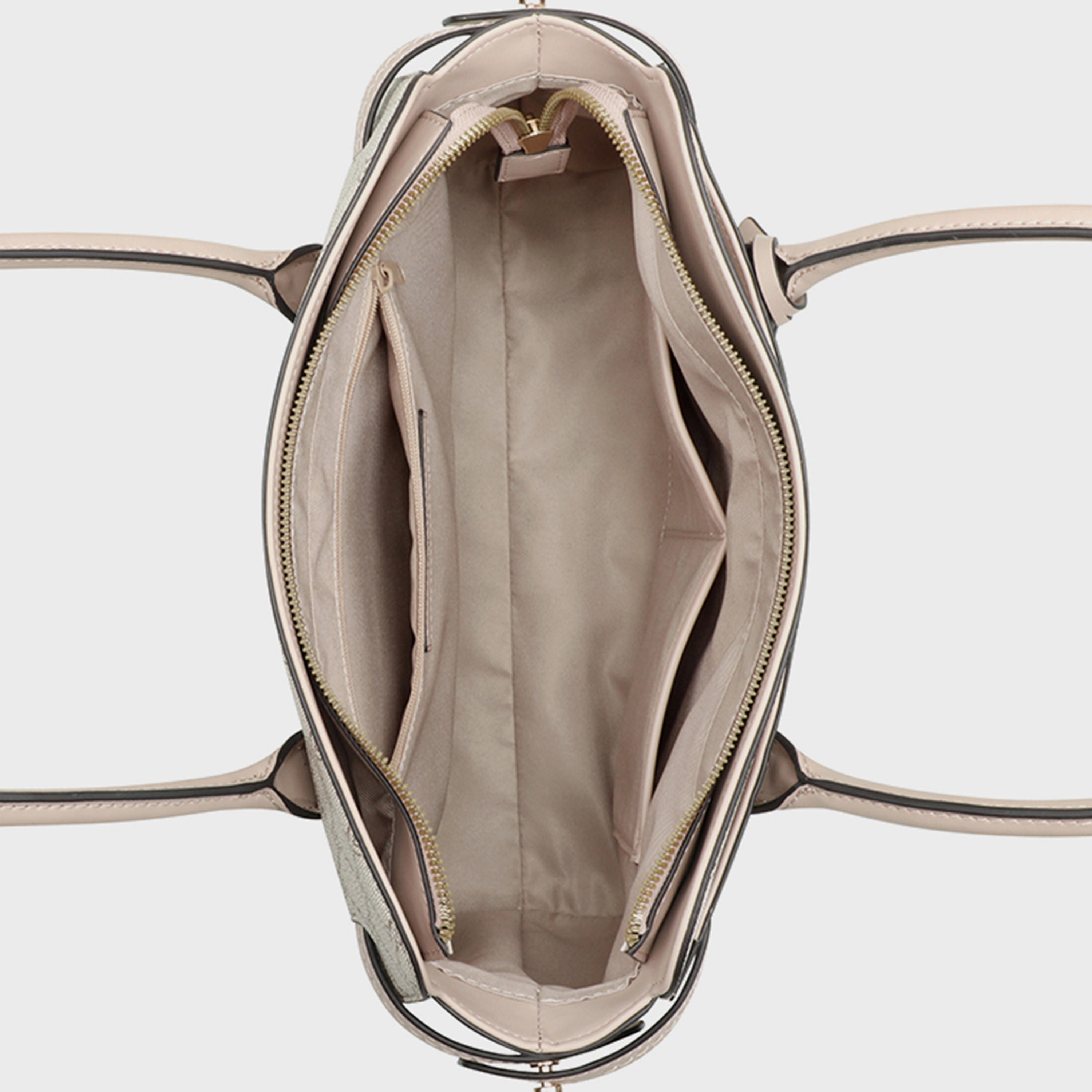 ناين ويست- شنطة يد نامي مونوغرام بمقبض مزدوج بسحاب للإغلاق-women-bagsandwallets-handbags-image-4