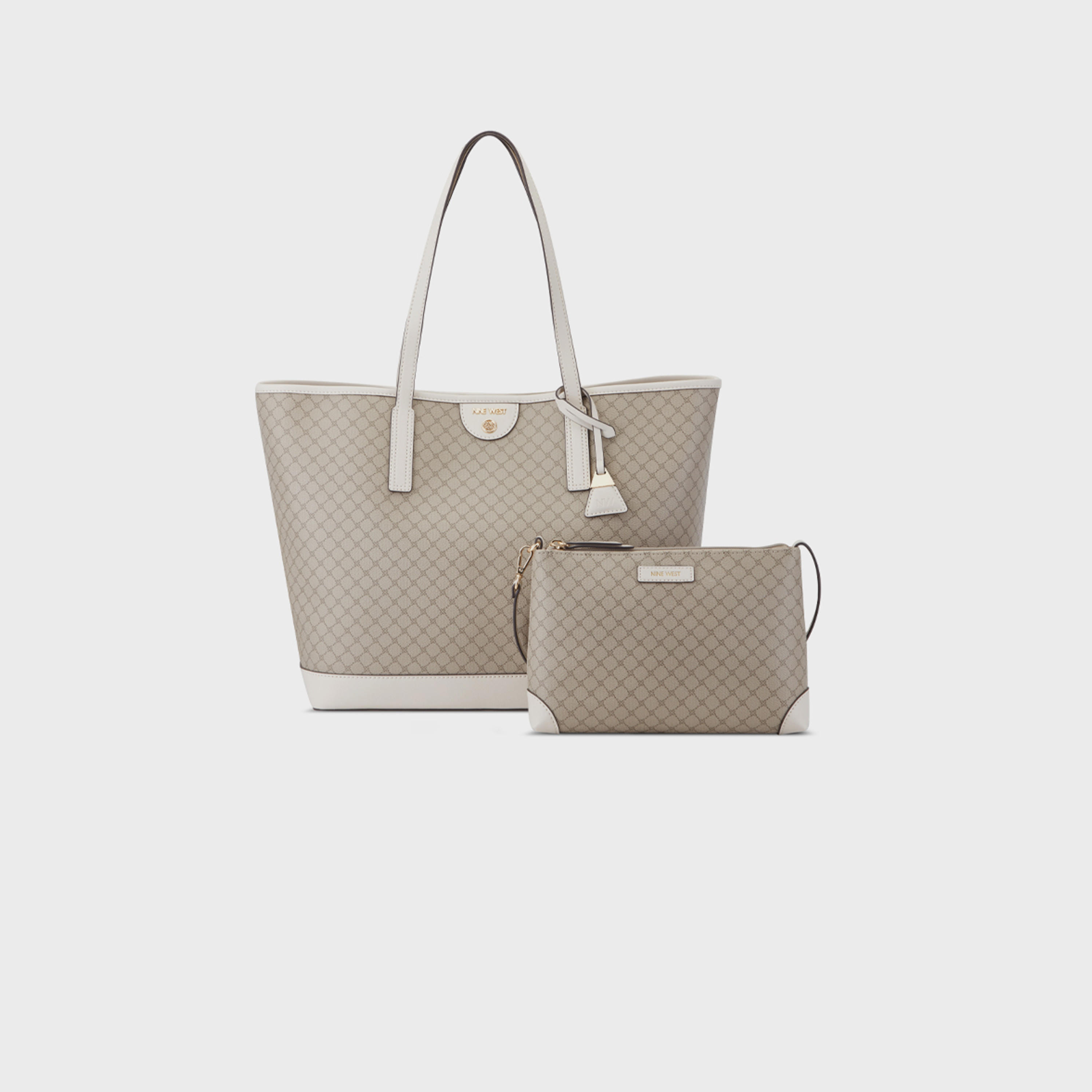 ناين ويست- شنطة توت تيجان مونوغرام بمقبض مزدوج وإغلاق مغناطيسي-women-bagsandwallets-handbags-image-4