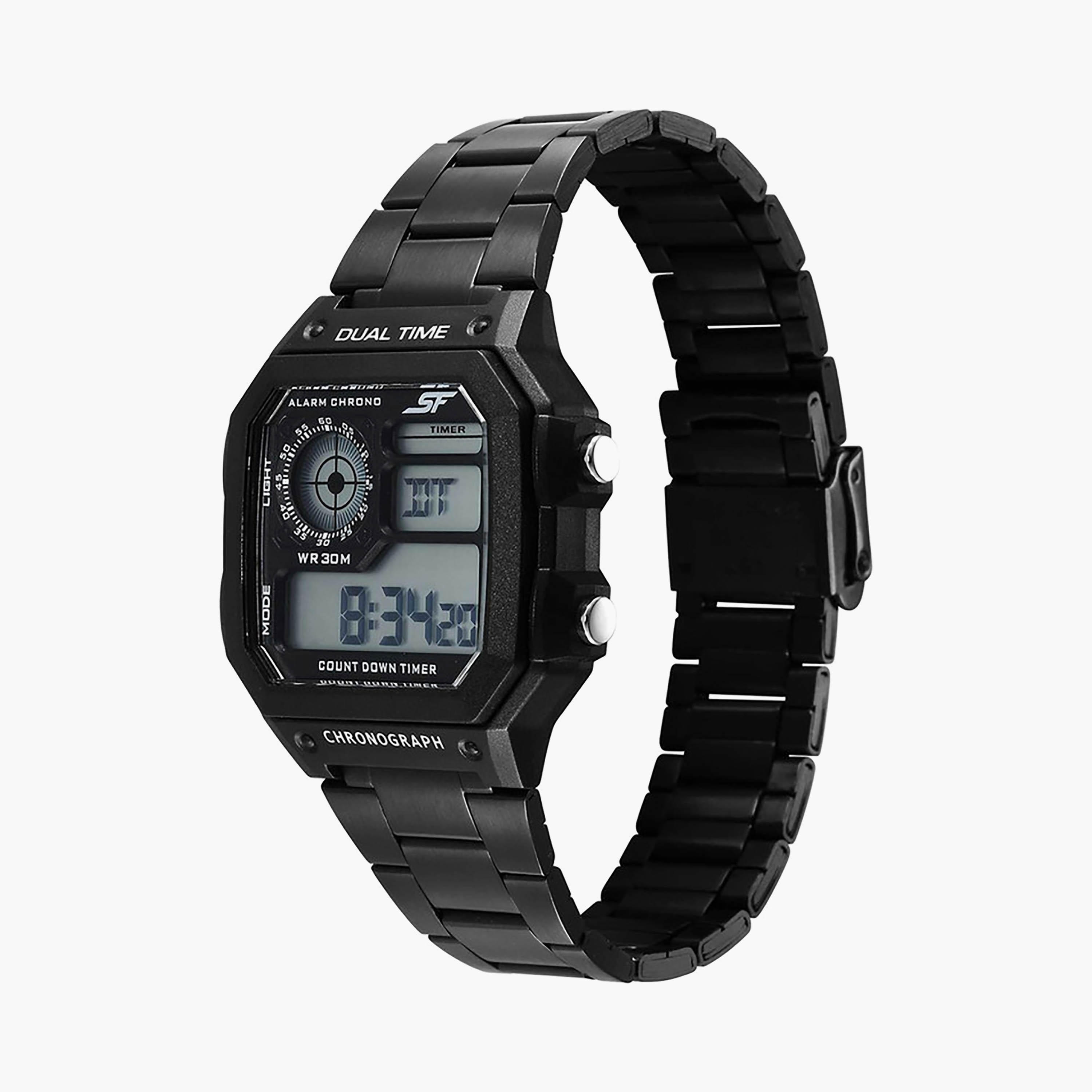 ساعة رقمية ستانلس ستيل باللون الأسود من سوناتا | 77134PM02-men-watchesandjewellery-watches-image-2