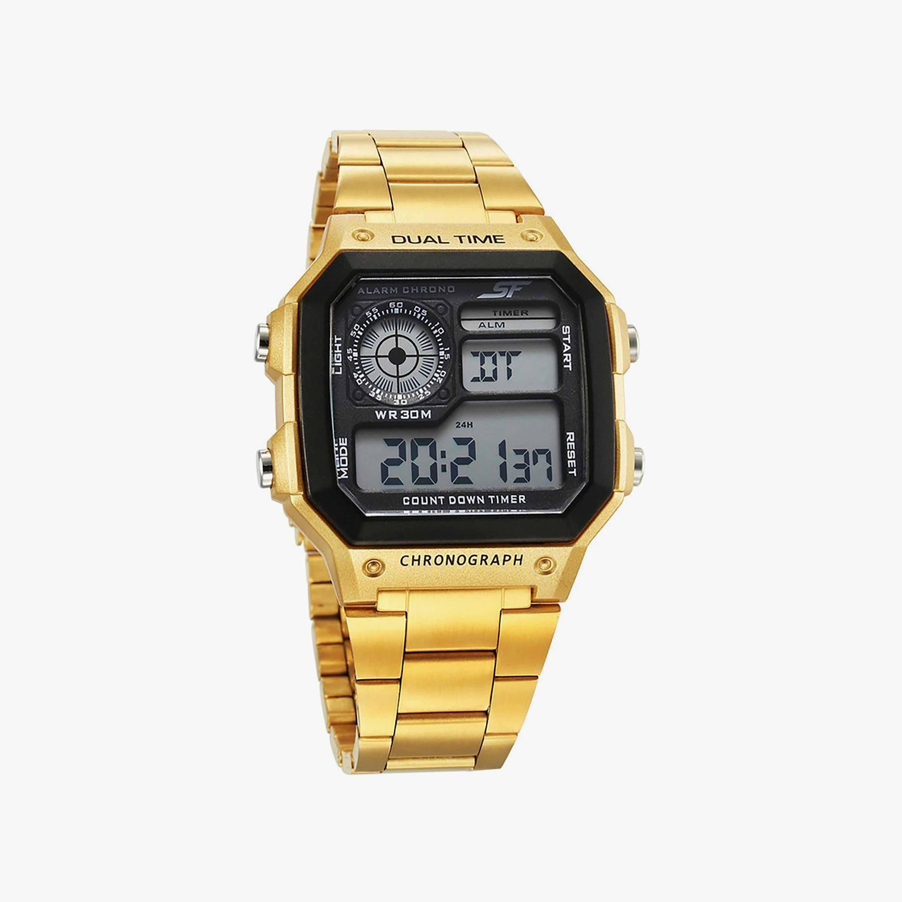 Sonata Gold Digital Stainless Steel Watch | 77134PM03-men-watchesandjewellery-watches-image-1